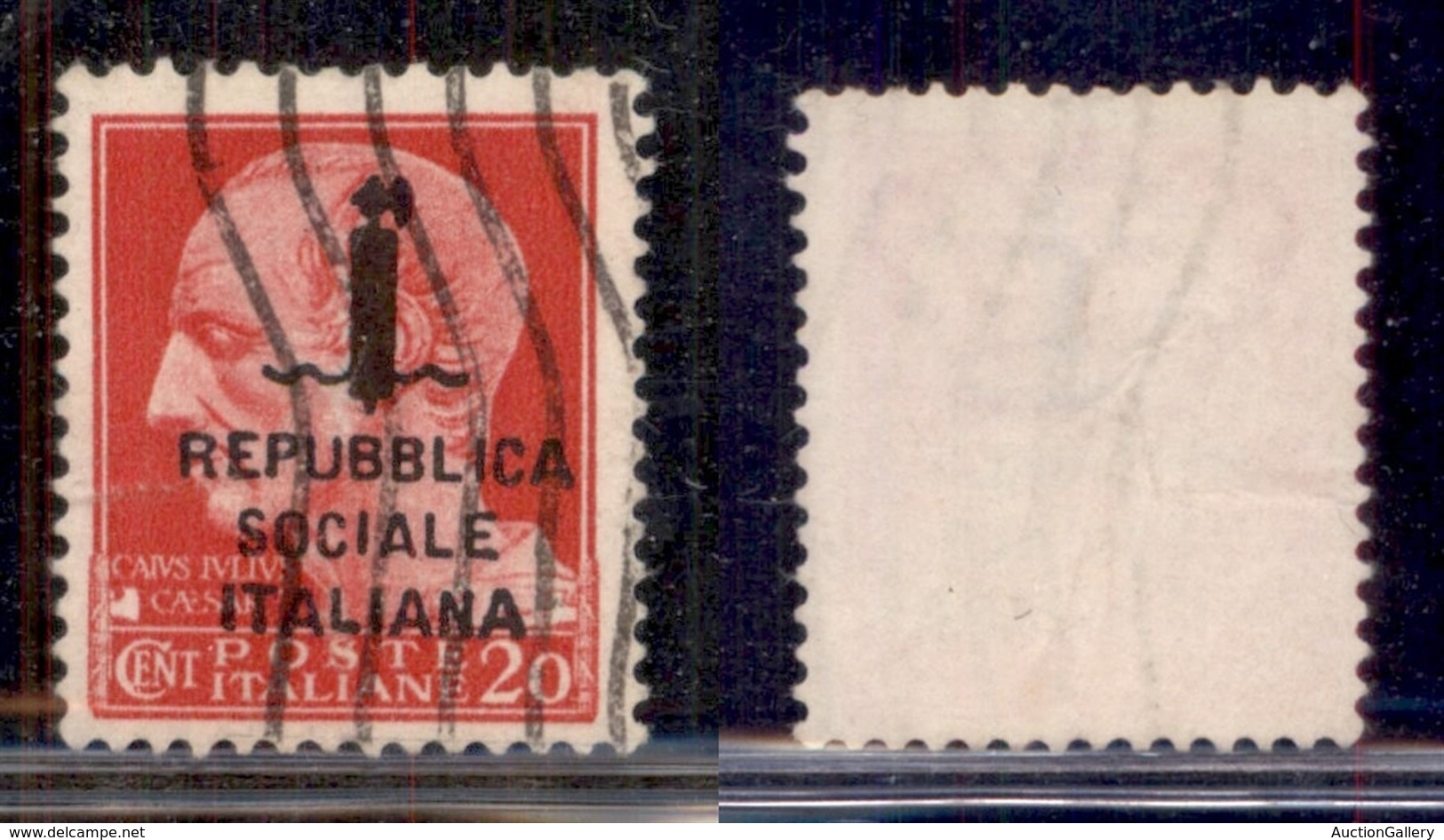 RSI - Provvisori - 1944 - 20 Cent (495/A) - Usato - Piccole Pieghe Al Retro (7000) - Altri & Non Classificati