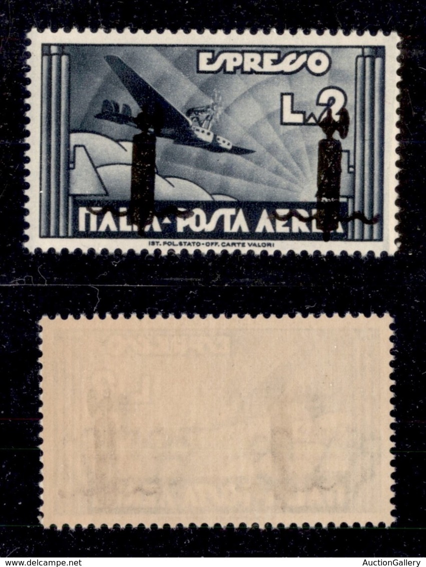 RSI - Saggi-Verona - 1944 - 2 Lire Aeroespresso (P16 - Aerea) - Gomma Integra - Cert. AG (6.000) - Altri & Non Classificati