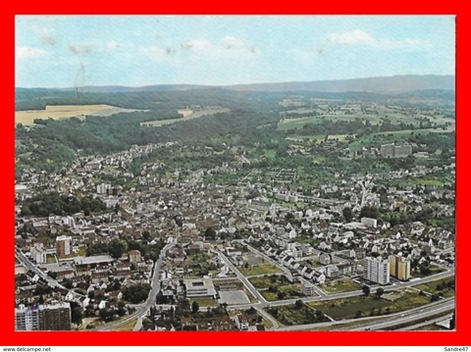 CPSM/gf  BENDORF (Allemagne)  Vue Aérienne...K049 - Bendorf