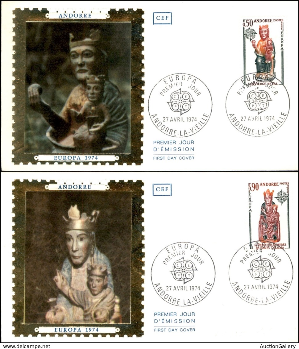 ANDORRA FRANCESE - Europa Cept (258/259) - Serie Completa - 2 FDC - Other & Unclassified