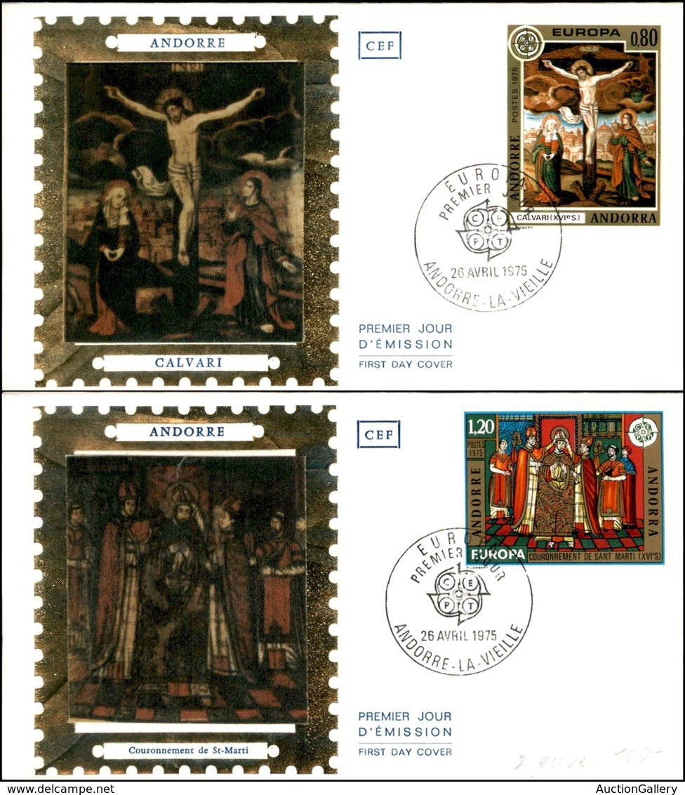 ANDORRA FRANCESE - Europa Cept (264/265) - Serie Completa - 2 FDC 26.4.75 - Andere & Zonder Classificatie