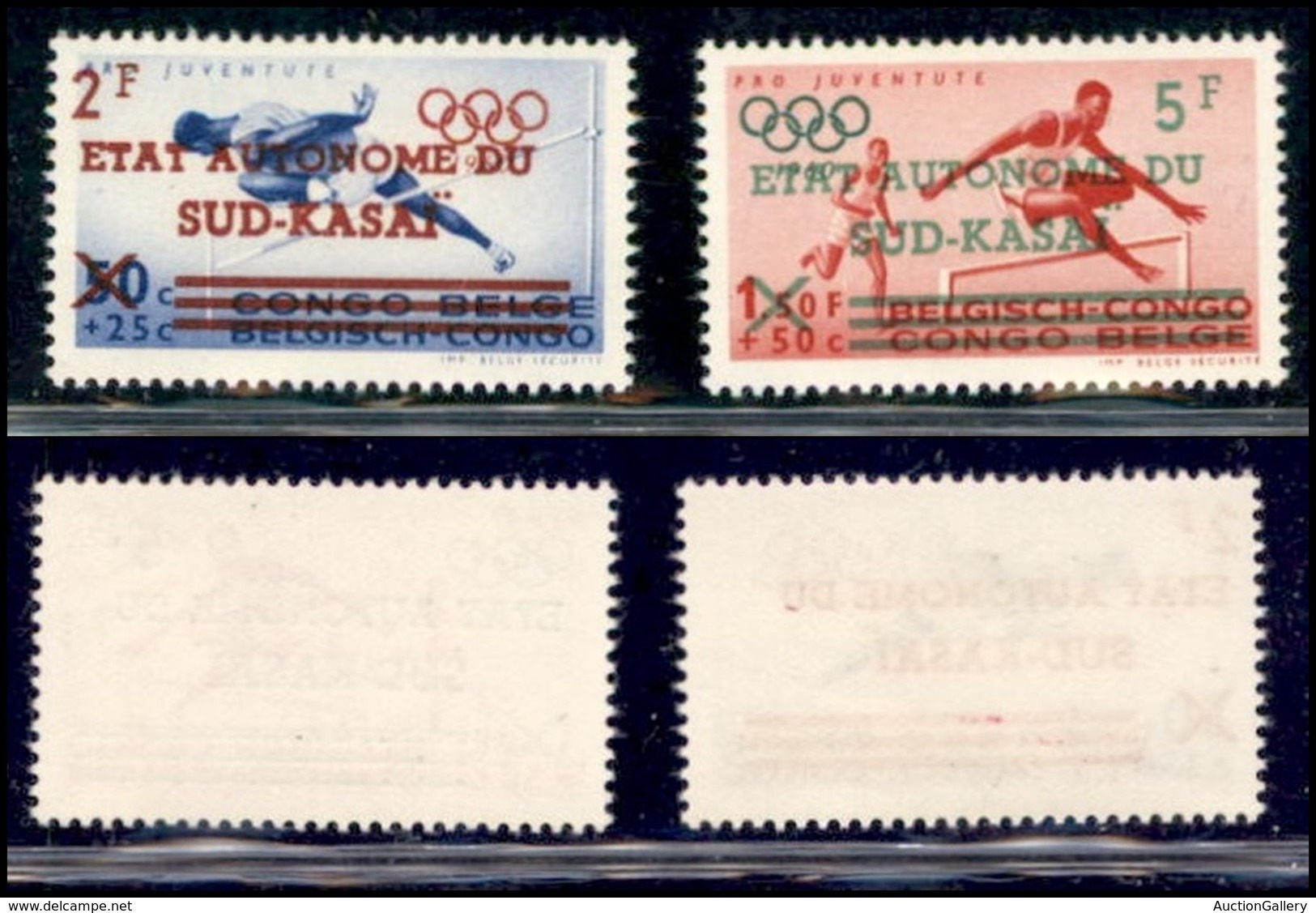 CONGO - SUD KASAI - 1961 - Olimpiadi Soprastampati (16/17) - Serie Completa - Gomma Integra (130) - Other & Unclassified