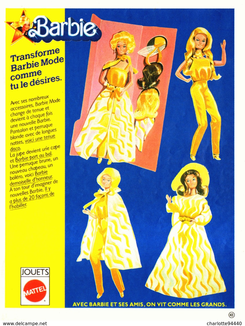 PUB POUPEE " BARBIE  "   1978  (28 ) - Barbie