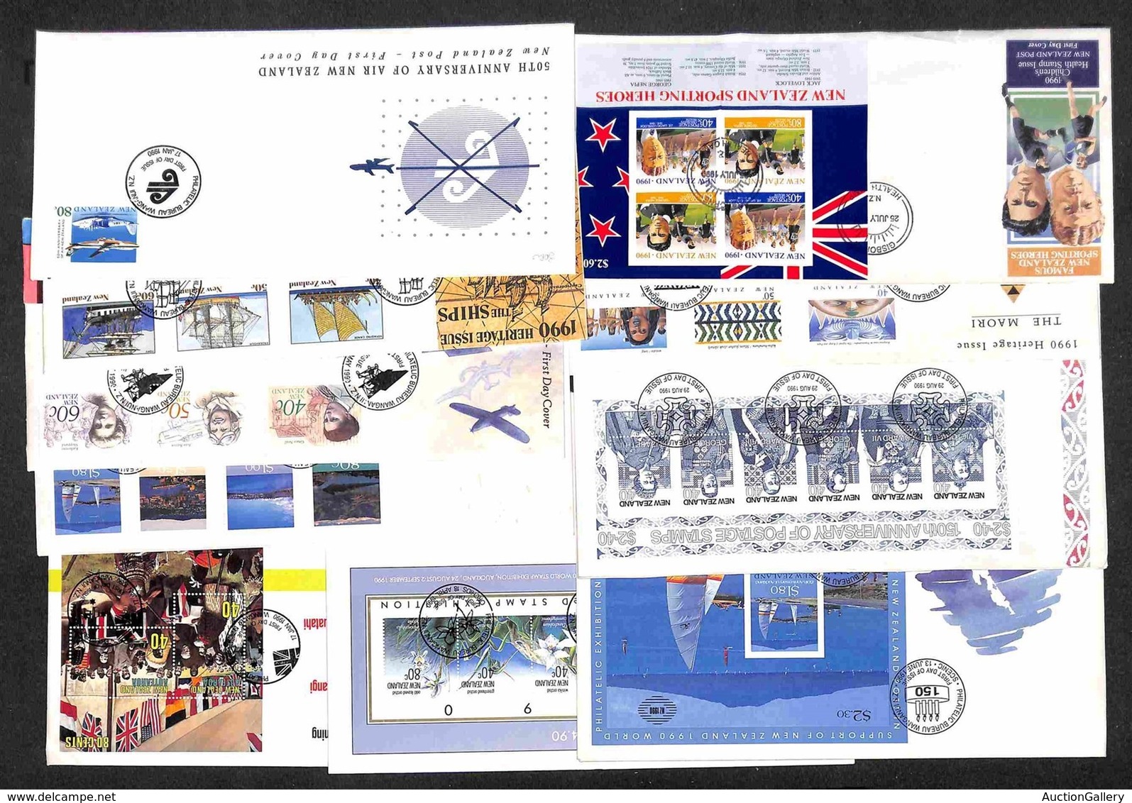 NUOVA ZELANDA - 1990 - 10 FDC Emessi Nell’anno (Block 20 + 23A + 25 + 26 + 27 + 1104/1110 + 1116/1125 + 1128/1133) - Other & Unclassified