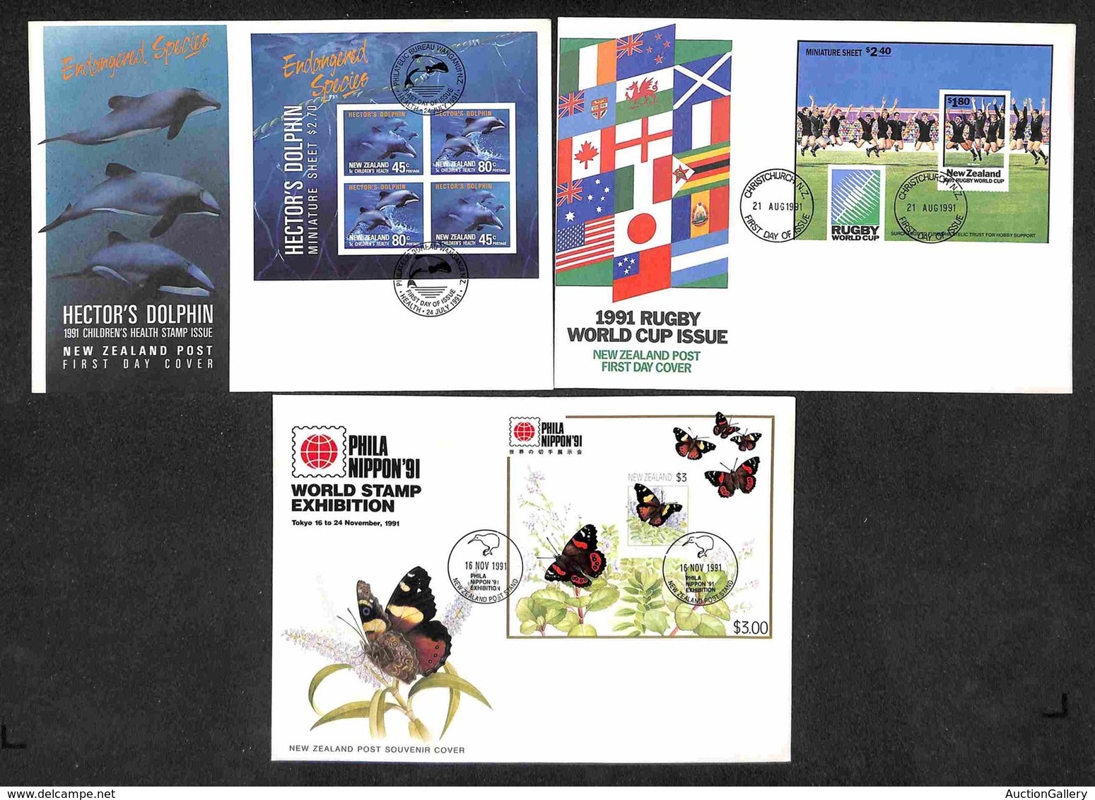 NUOVA ZELANDA - 1991 - 3 FDC Emessi Nell’anno (Block 28 + 29 + 31) - Other & Unclassified