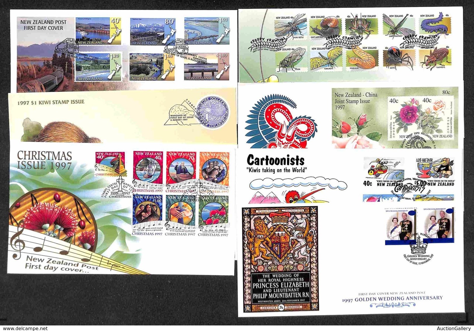 NUOVA ZELANDA - 1997 - 7 FDC Emessi Nell’anno (1614/1626 + 1628/1644) - Sonstige & Ohne Zuordnung