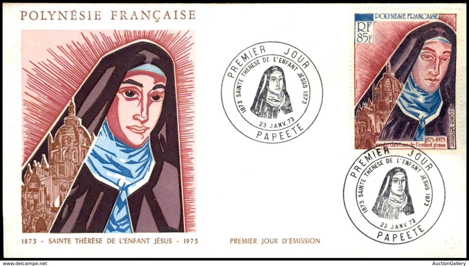 POLINESIA FRANCESE - 1973 - 85 Fr Santa Teresa (163) - FDC 23,1,73 - Other & Unclassified