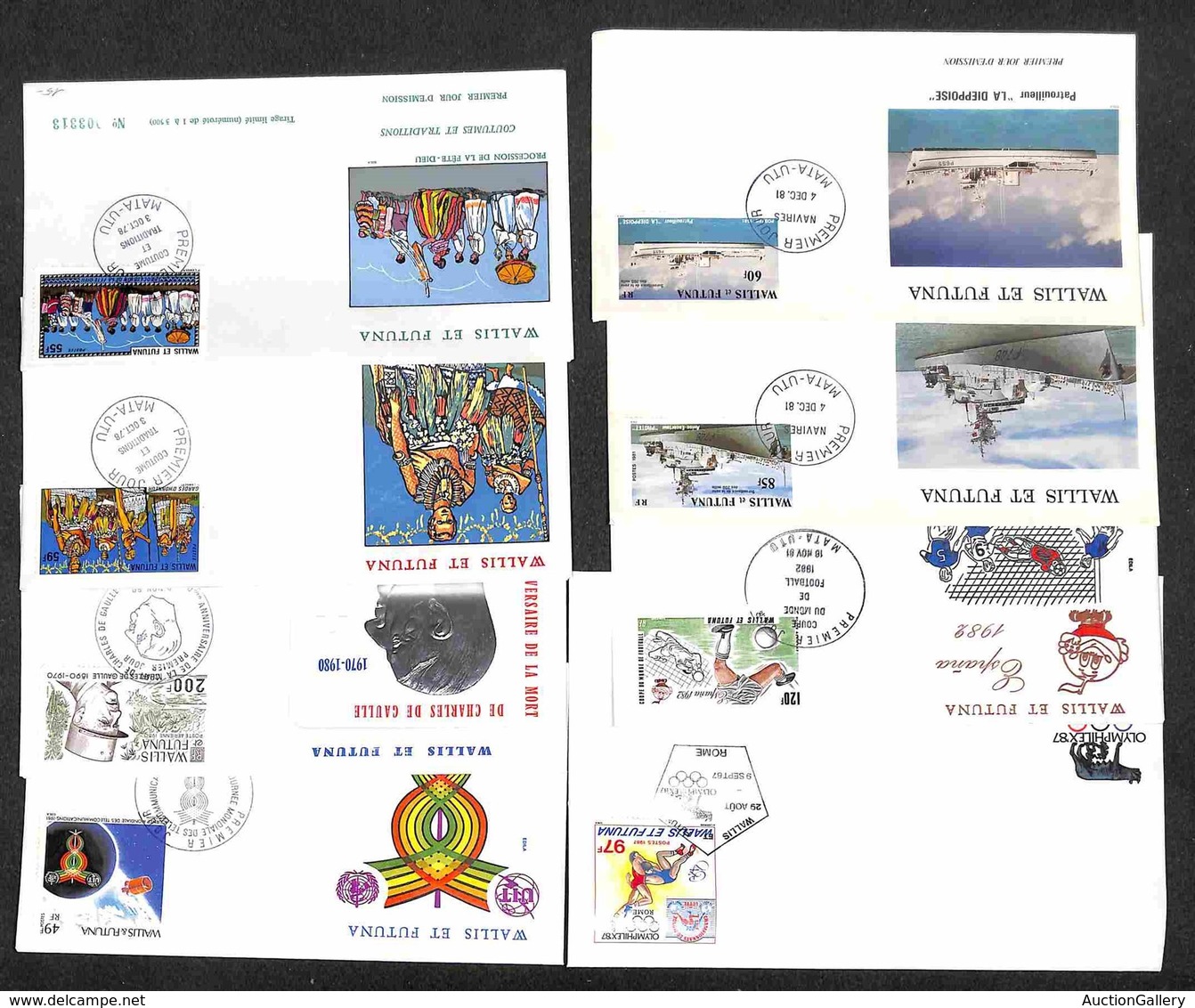 WALLIS E FUTUNA - 1978/1987 - 8 FDC Del Periodo - Other & Unclassified