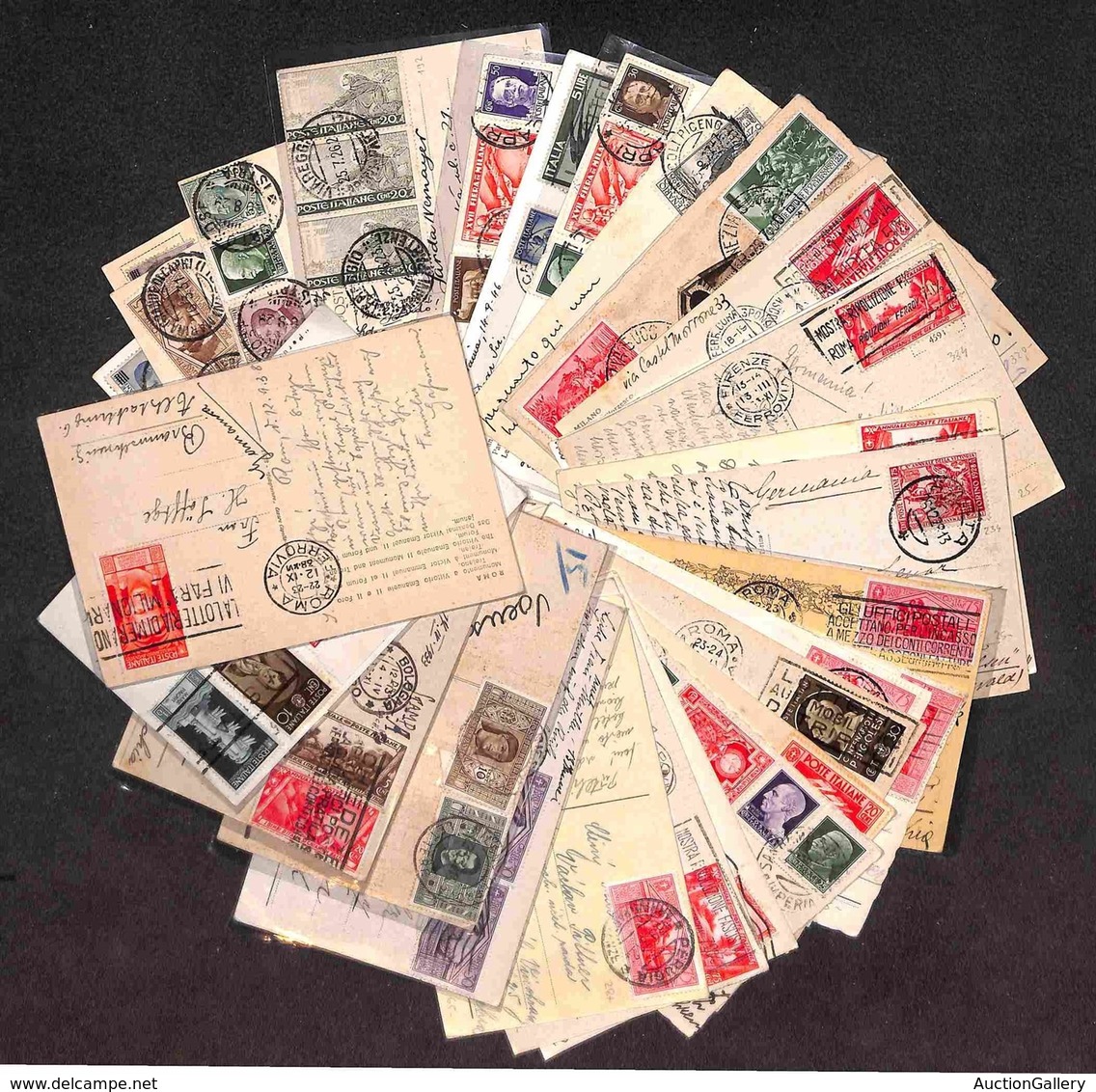 REGNO - 1925/1939 - Insieme Di 28 Cartoline Con Affrancature In Gran Parte Del Periodo - Destinazioni Estere - Other & Unclassified