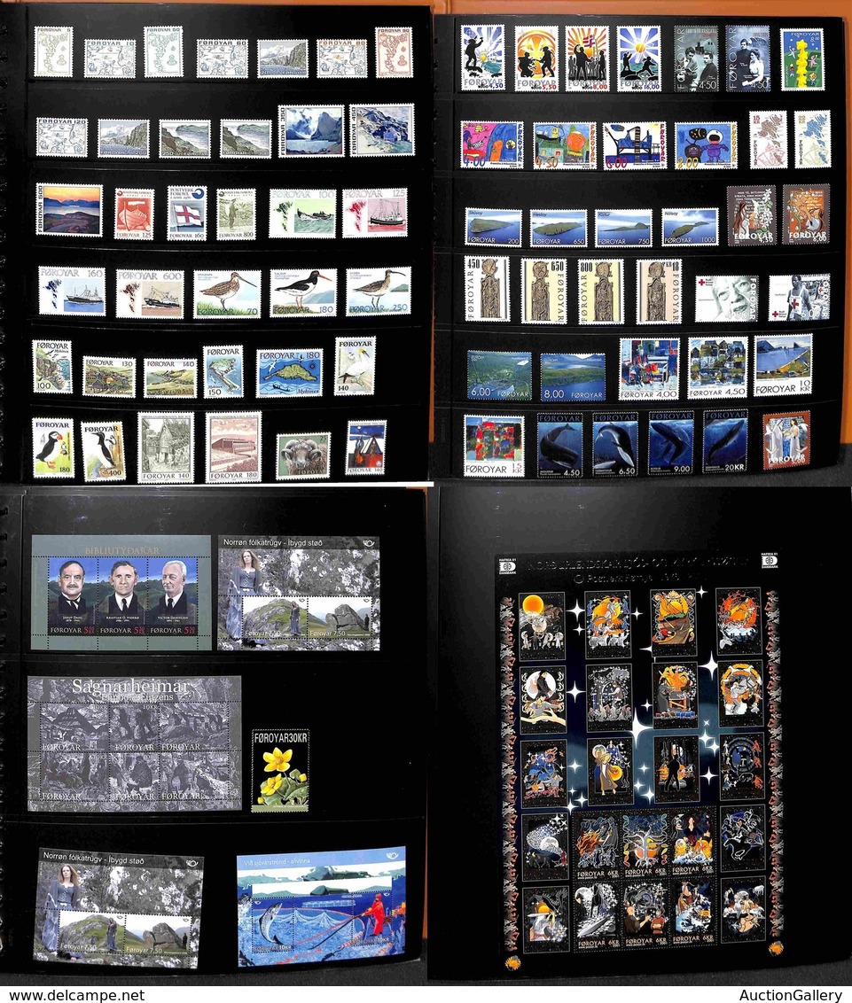 DANIMARCA - FAROER - 1975/2009 - Collezione Di Valori Serie Complete Foglietti Minifogli E Libretti Del Periodo In Album - Other & Unclassified