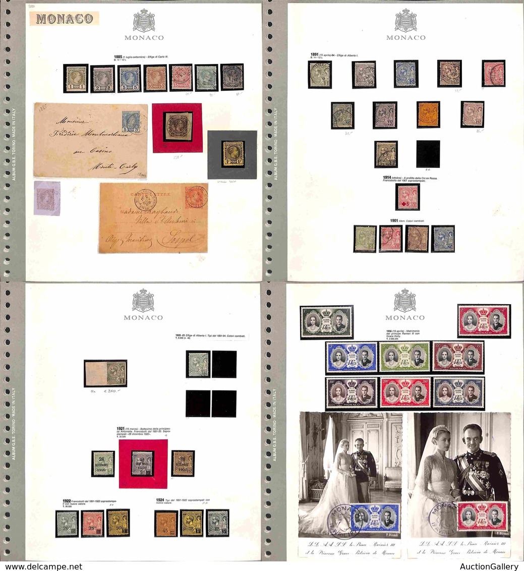 MONACO - MONACO - 1885/1956 - Piccolo Insieme Di Valori Nuovi E Usati + Alcuni Interi E Cartoline Del Periodo - Notate I - Other & Unclassified