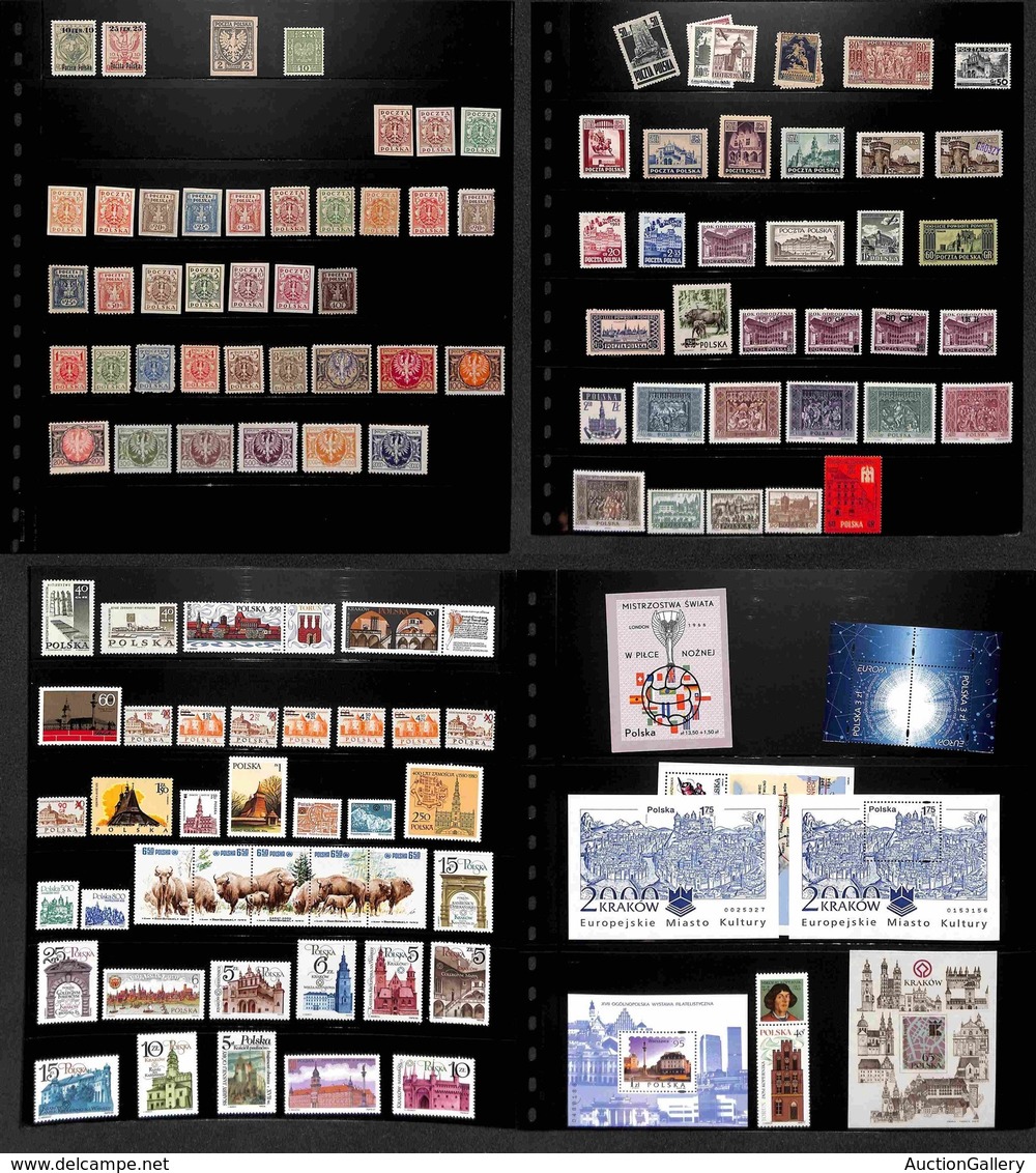 POLONIA - 1919/2009 - Collezione Di Valori Serie Complete Foglietti E Minifogli Del Periodo In 21 Pagine Di Raccoglitore - Other & Unclassified