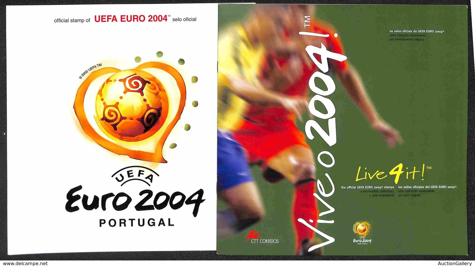 PORTOGALLO - 2004 - Uefa Euro 2004 - 2 Folder Ufficiali Con Serie Complete Foglietti E Minifogli Dell'emissione - Gomma  - Other & Unclassified