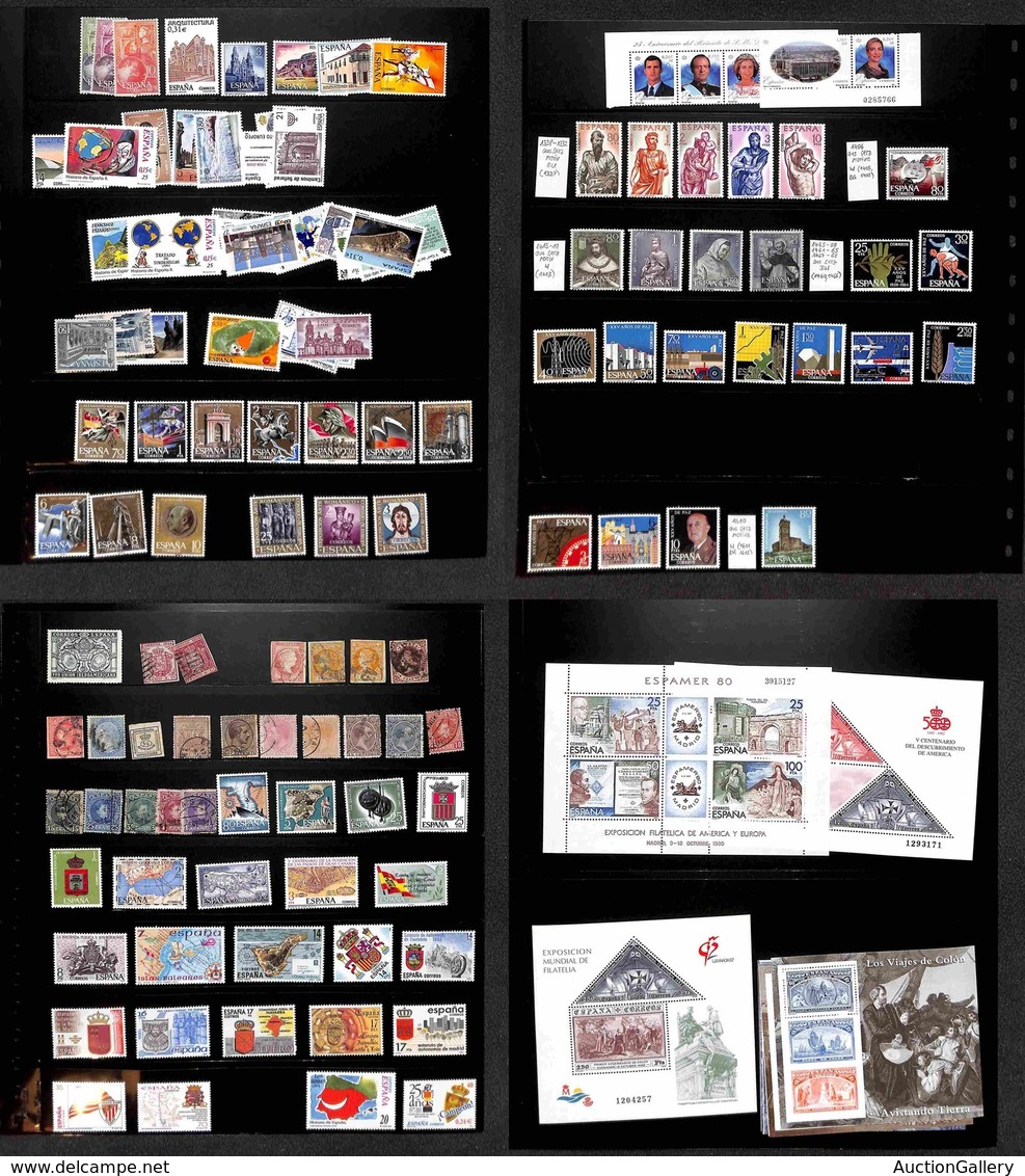 SPAGNA - 1854/2009 - Collezione Di Valori Serie Complete Foglietti E Minifogli Del Periodo In 22 Pagine Di Raccoglitore  - Other & Unclassified