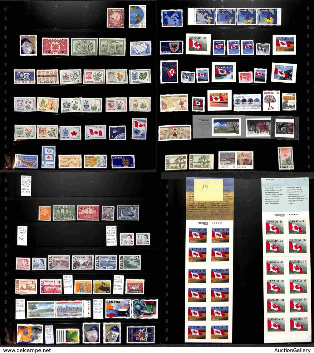 CANADA - 1908/2000 - Collezione Di Valori Serie Complete Minifogli E Libretti Del Periodo In 9 Pagine Di Raccoglitore -  - Sonstige & Ohne Zuordnung