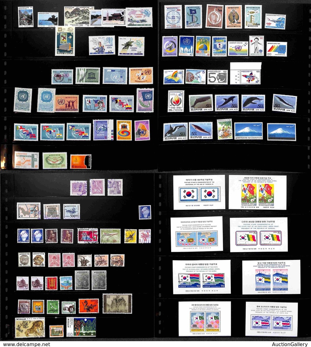 COREA - 1950/2002 Nord + Sud - Collezione Di Valori Serie Complete E Foglietti Del Periodo In 14 Pagine Di Raccoglitore  - Sonstige & Ohne Zuordnung