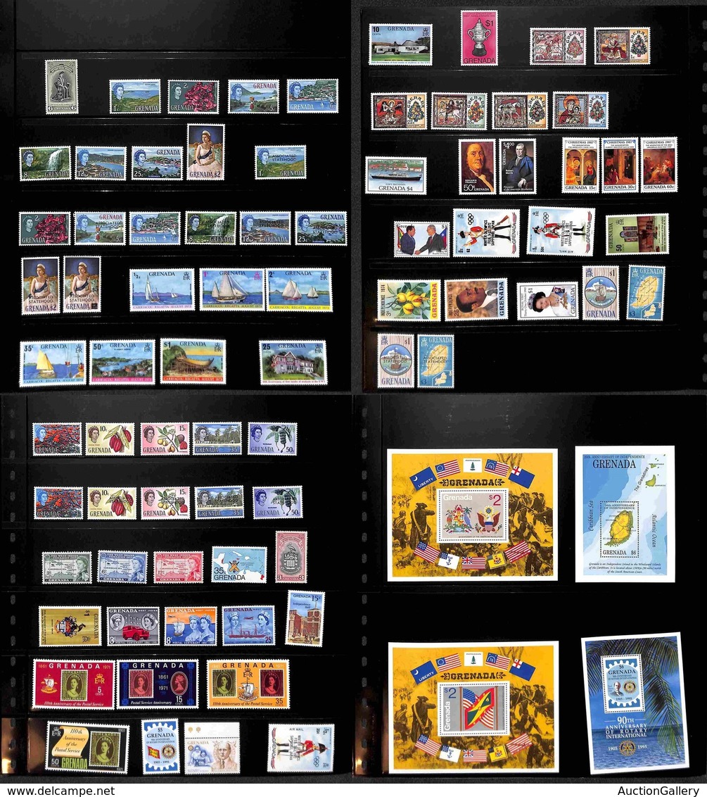 GRENADA - 1951/2001 - Collezione Di Valori Serie Complete Foglietti E Minifogli Del Periodo In 8 Pagine Di Raccoglitore- - Other & Unclassified