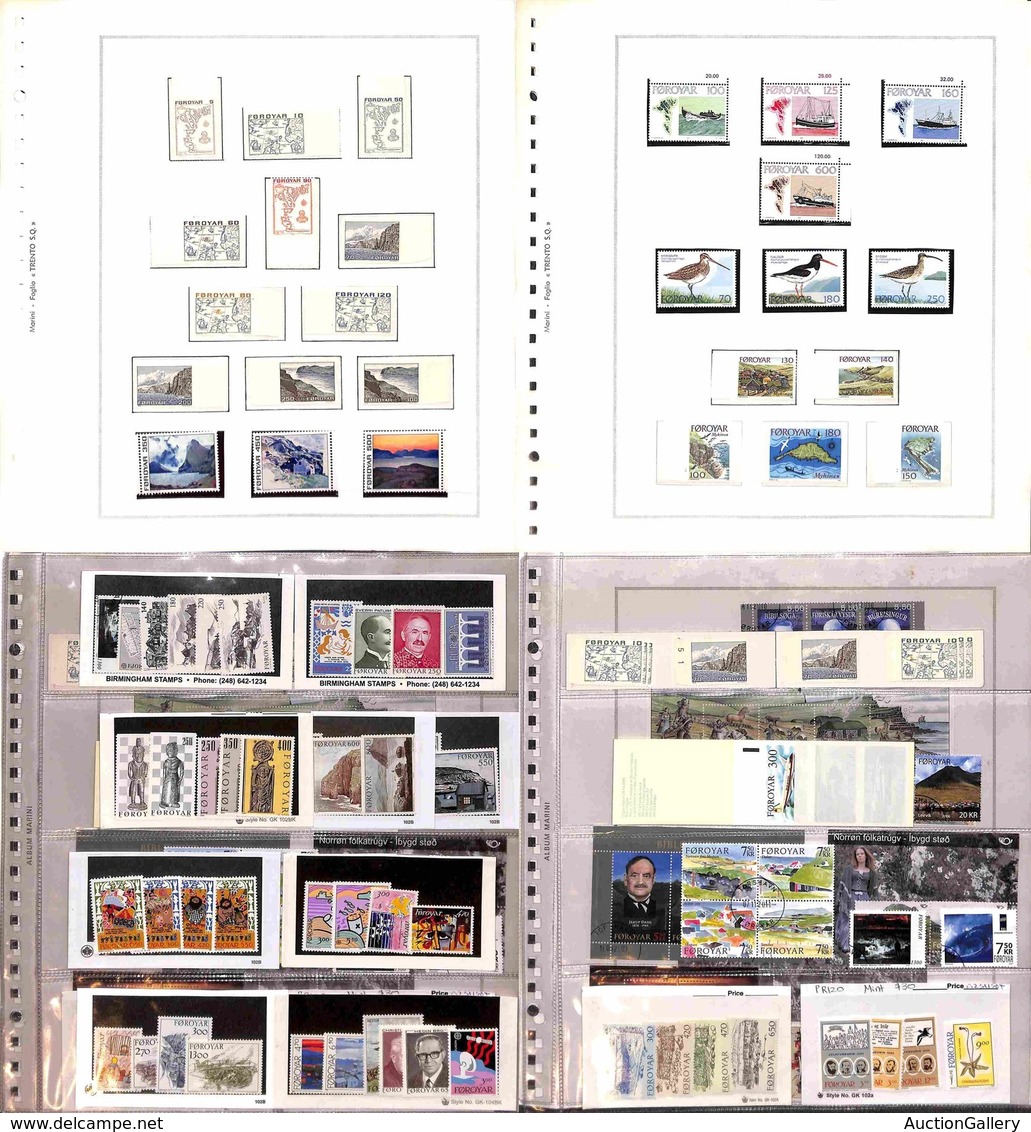 ISOLE FAEROER - ISOLE FAEROER - 1975/1990 - Collezione Avanzata Di Valori Prevalentemente Nuovi Del Periodo Montata Su F - Sonstige & Ohne Zuordnung