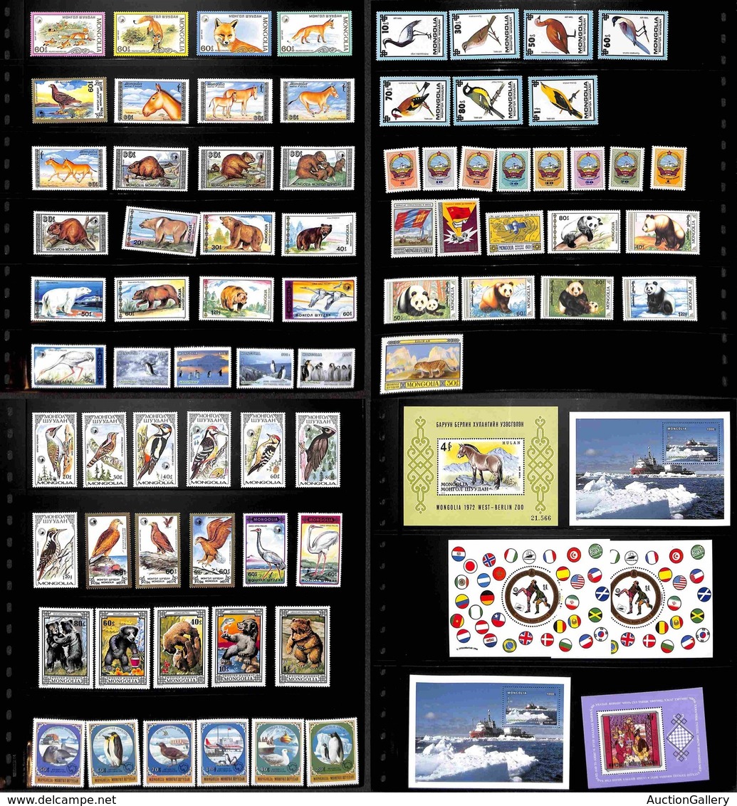 MONGOLIA - 1970/2000 - Collezione Di Valori Serie Complete E Foglietti Del Periodo In 8 Pagine Di Raccoglitore - Gomma I - Other & Unclassified