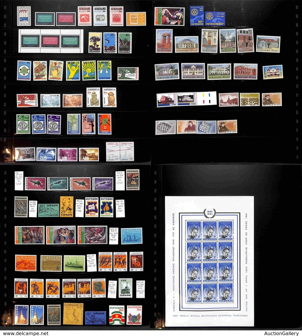 SURINAME - 1949/2006 - Piccola Collezione Di Valori Serie Complete Foglietti E Minifogli Del Periodo In 5 Pagine Di Racc - Other & Unclassified