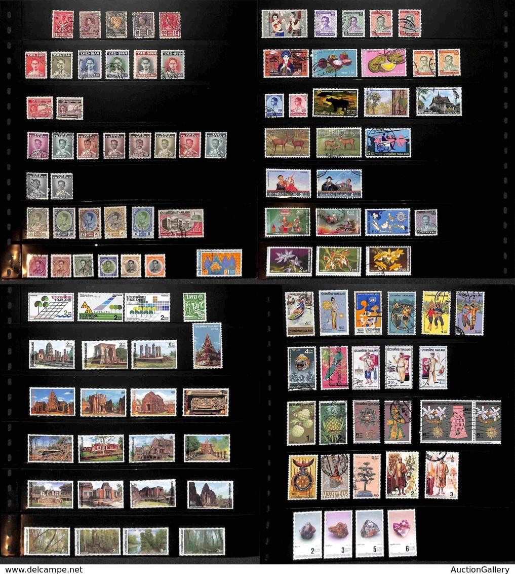 TAILANDIA - 1920/2000 - Piccola Collezione Di Valori Serie Complete Foglietti E Minifogli Del Periodo In 6 Pagine Di Rac - Other & Unclassified
