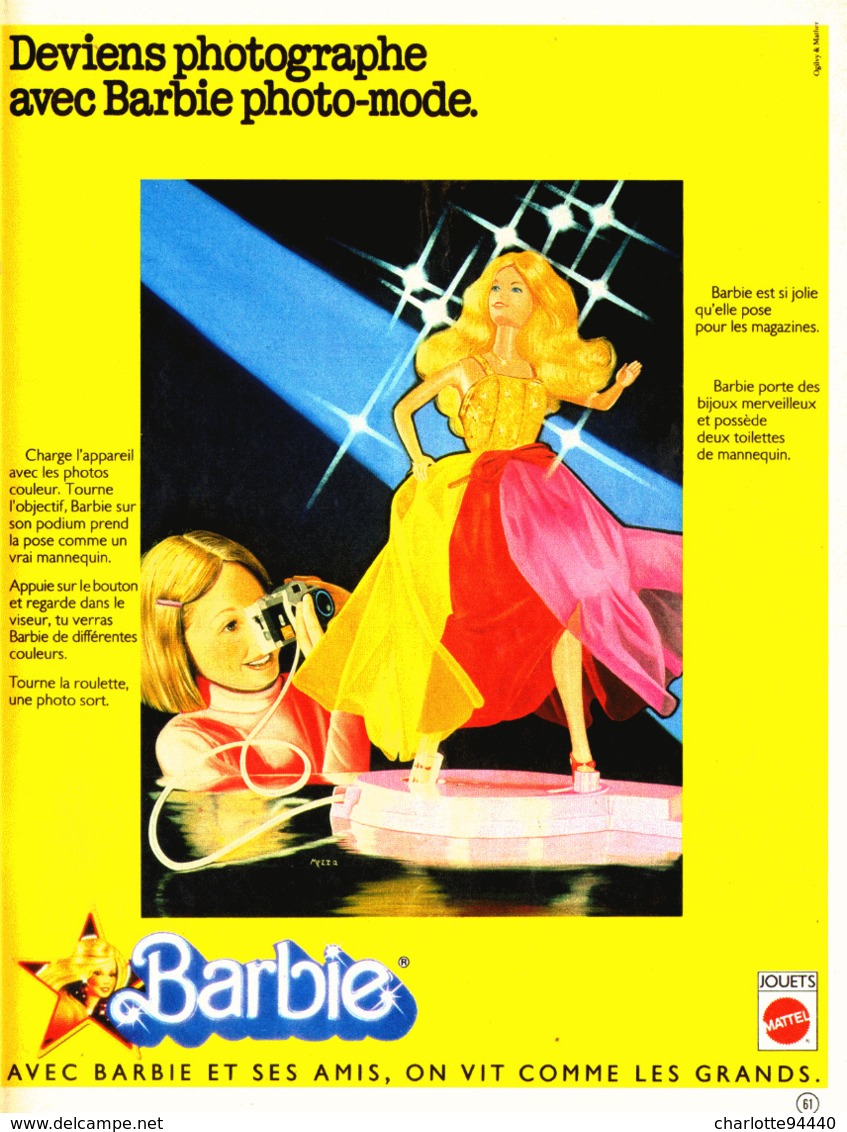 PUB POUPEE " BARBIE  "   1978  (30 ) - Barbie