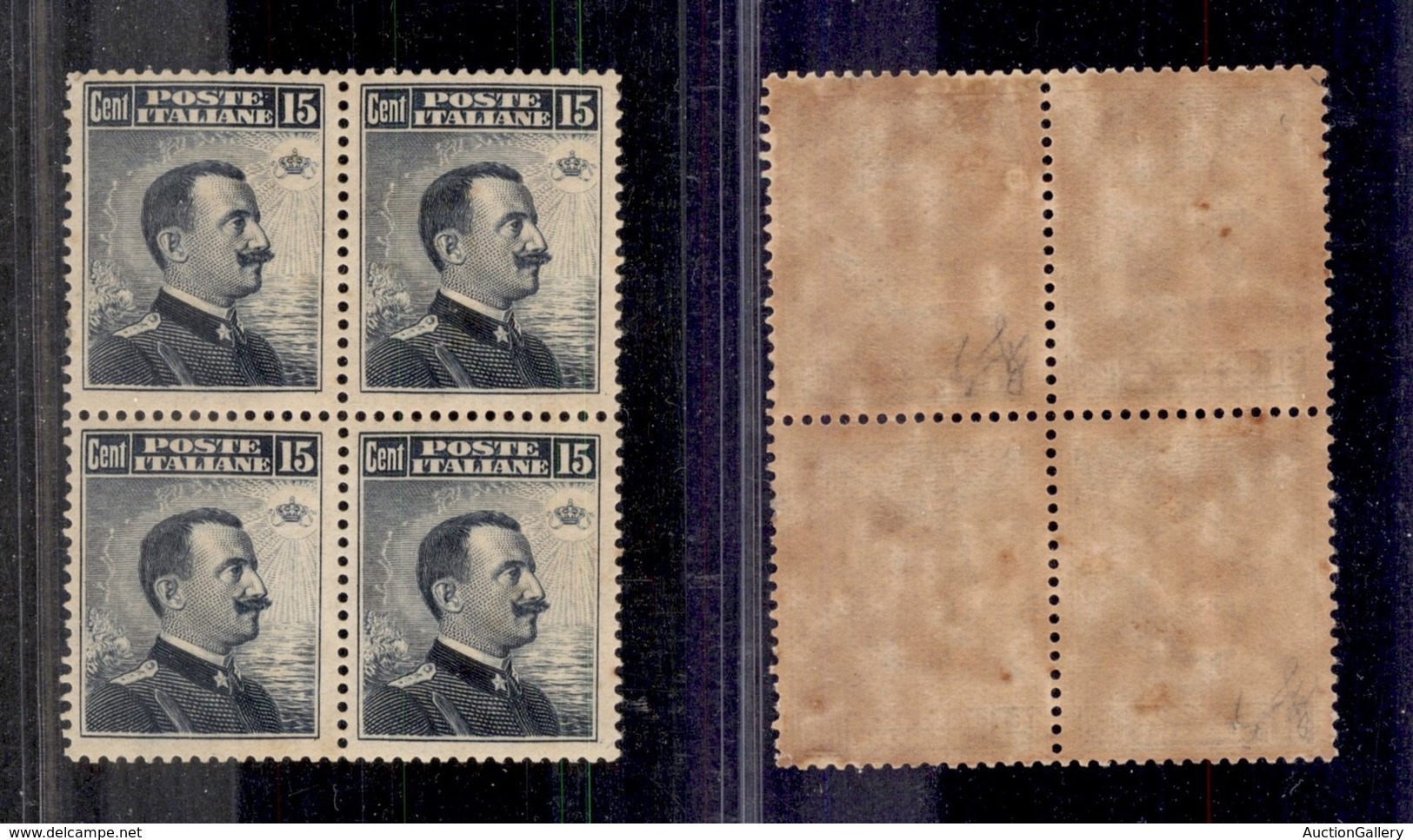 Regno - Posta Ordinaria - 1911 - 15 Cent Michetti (96) - In Quartina - Gomma Integra - Ingiallimento - Da Esaminare (450 - Sonstige & Ohne Zuordnung
