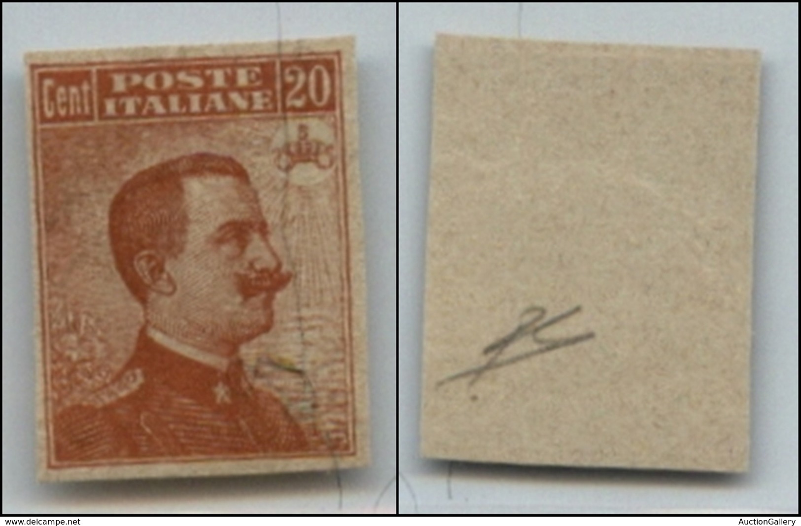 Regno - Posta Ordinaria - 1916 – Prova Di Macchina – 20 Cent Michetti (P107) – Sempre Senza Gomma – Diena - Altri & Non Classificati