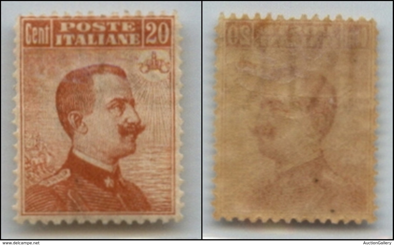 Regno - Posta Ordinaria - 1917 – 20 Cent Michetti (109aa) – Filigrana Lettere Complete 10/10 (NO) – Gomma Originale (140 - Altri & Non Classificati