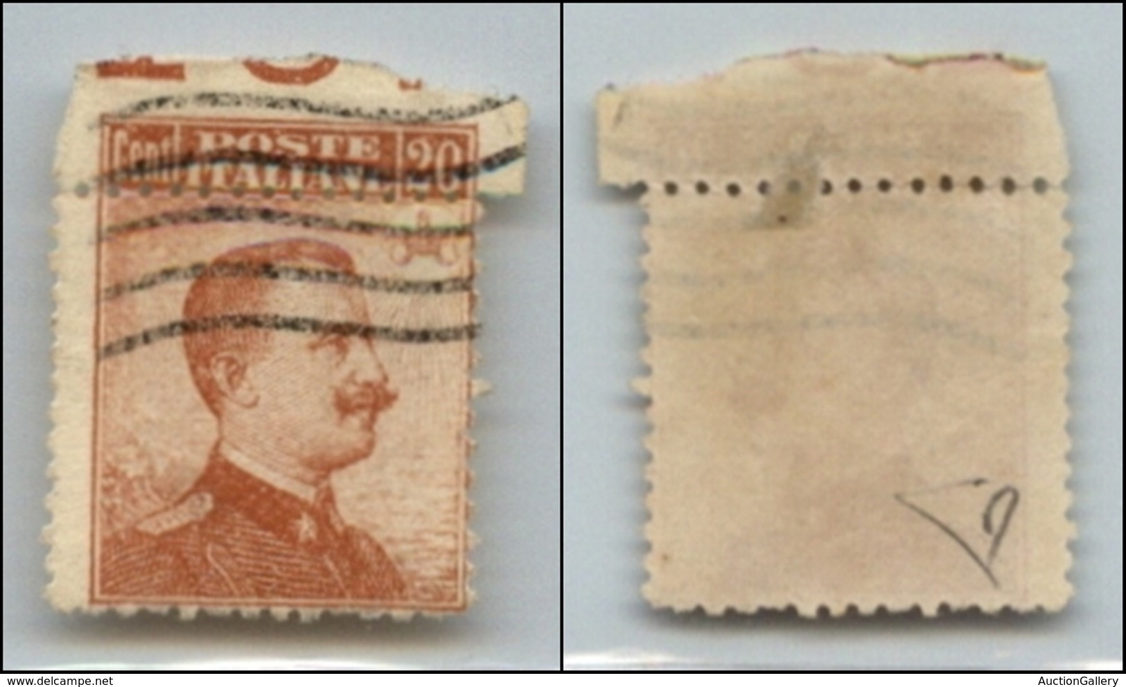 Regno - Posta Ordinaria - 1917 - 20 Cent (109faa) Bordo Foglio Con Dentellatura Superiore Spostata In Basso - Non Quotat - Altri & Non Classificati