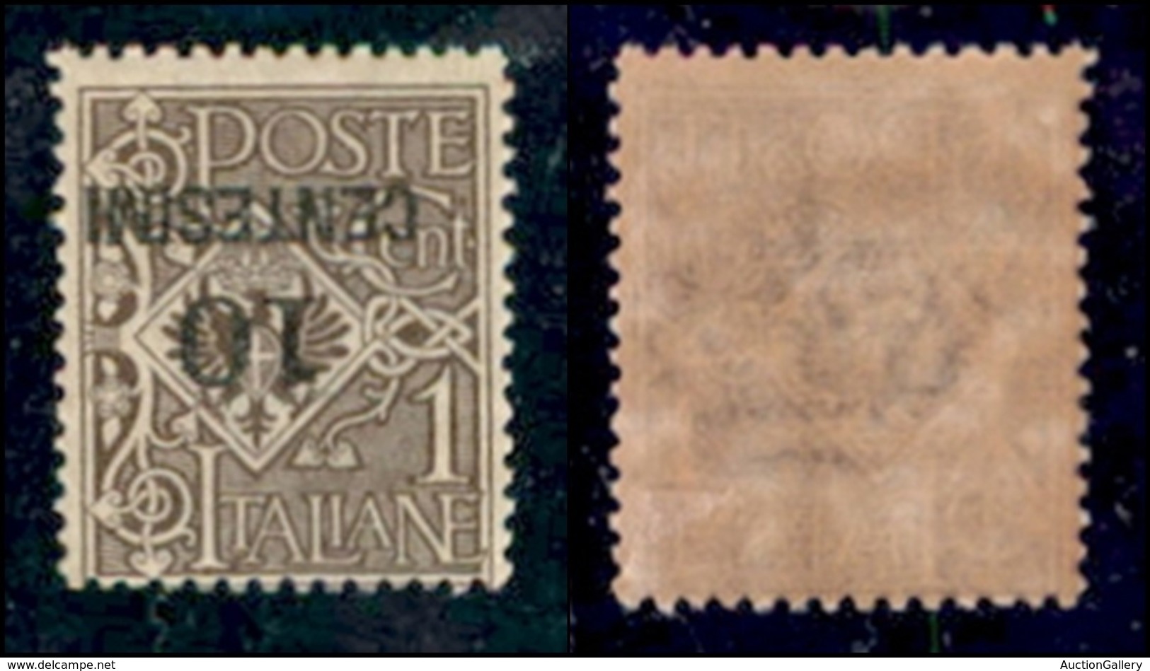 Regno - Posta Ordinaria - 1923 - 10 Cent Su 1 Cent Floreale (137a) - Soprastampa Capovolta - Gomma Originale (30) - Other & Unclassified