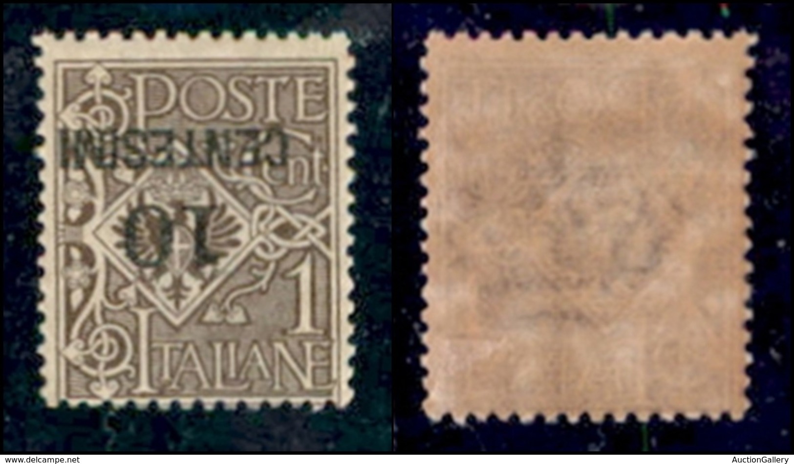 Regno - Posta Ordinaria - 1923 - 10 Cent Su 1 Cent Floreale (137a) - Soprastampa Capovolta - Gomma Originale (30) - Altri & Non Classificati