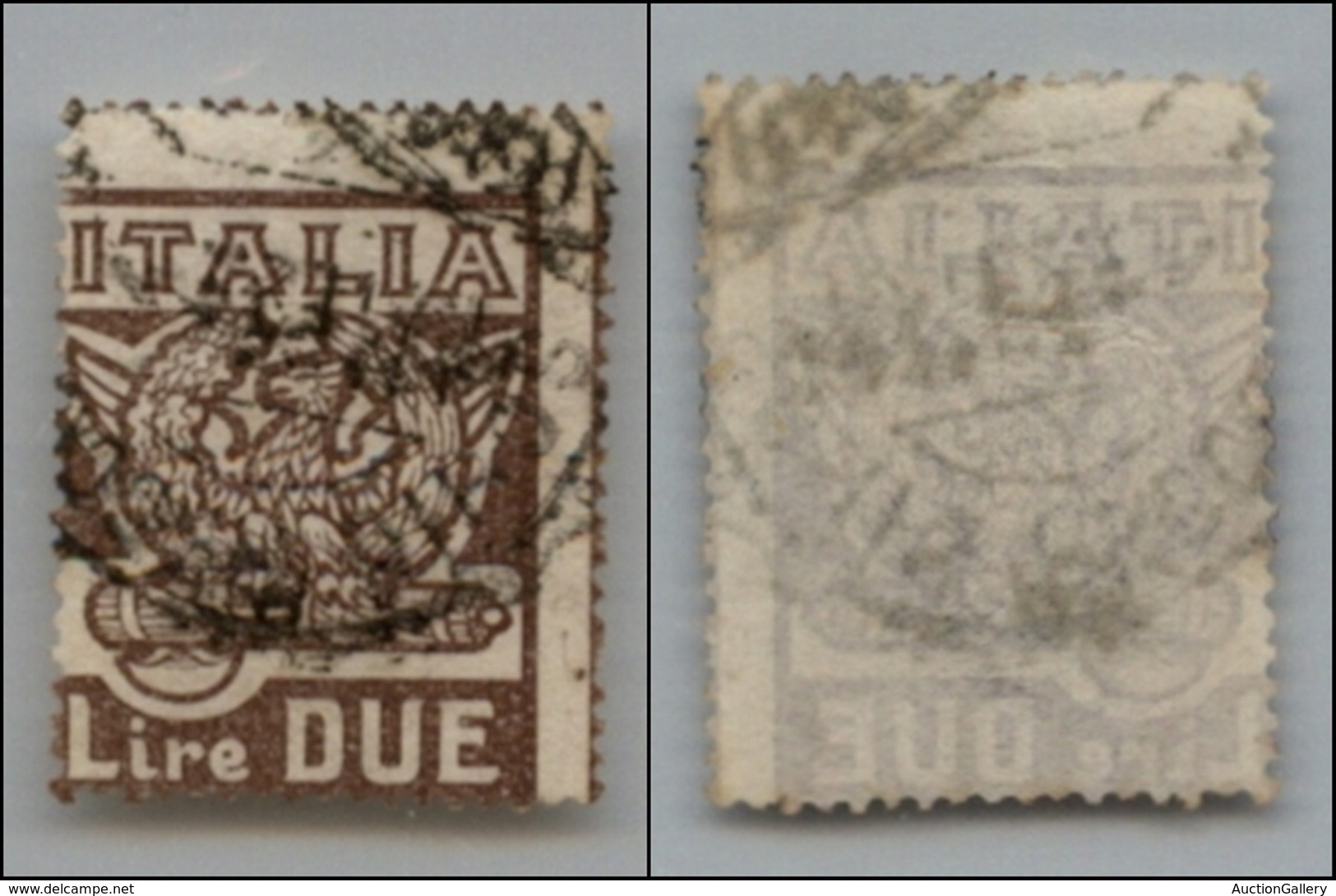 Regno - Posta Ordinaria - 1923 – 2 Lire Marcia Su Roma (145 Varieta Ea) Usato – Dentellatura Spostata – Non Catalogato - Altri & Non Classificati