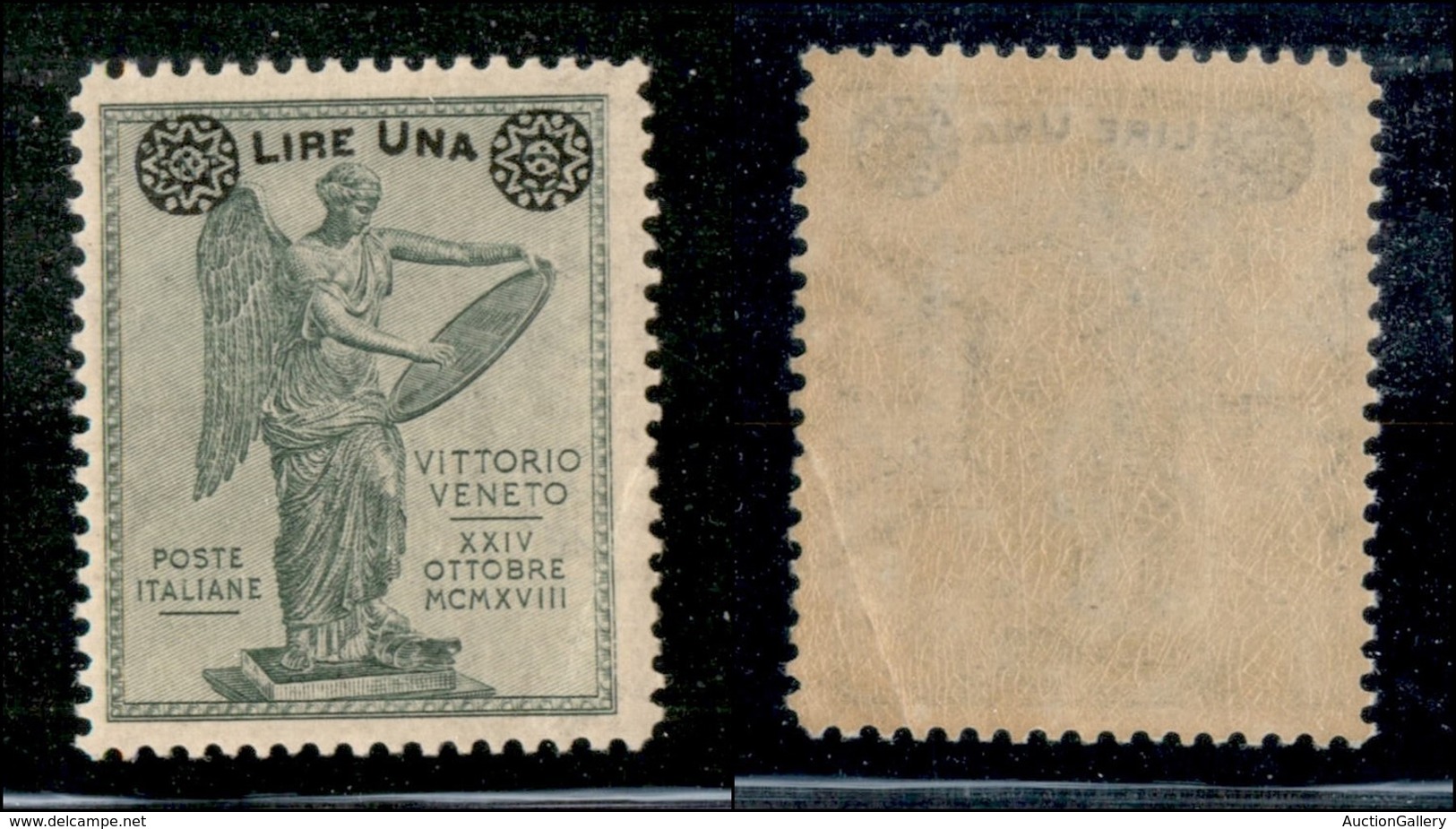 Regno - Posta Ordinaria - 1924 - 1 Lira Su 5 Cent Vittoria (158a) - Dentellato 13 E 1/2 - Gomma Integra - Piccola Piega  - Altri & Non Classificati