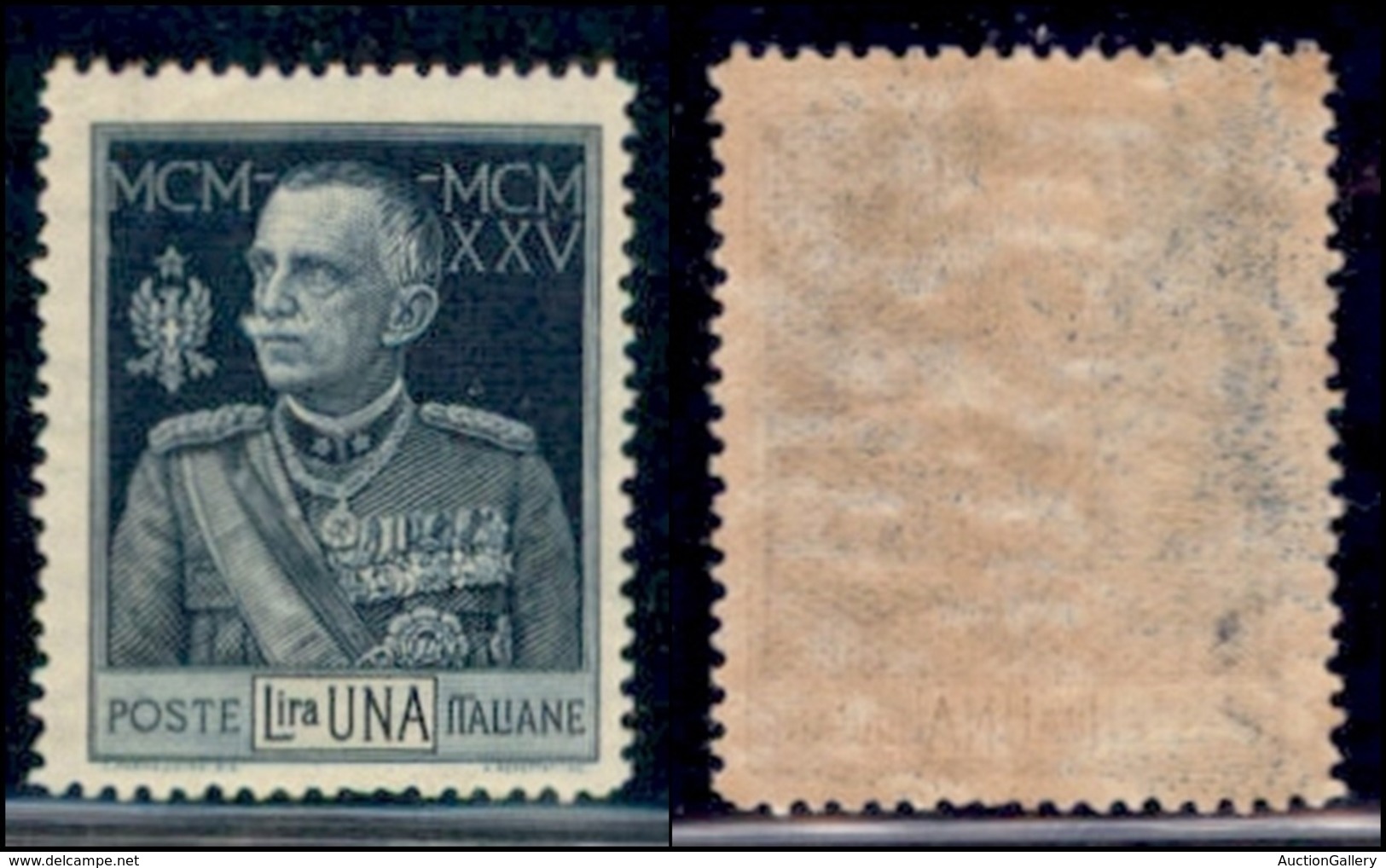 Regno - Posta Ordinaria - 1925 - 1 Lira Giubileo (187c) - Filigrana Lettere - Gomma Integra (75) - Otros & Sin Clasificación