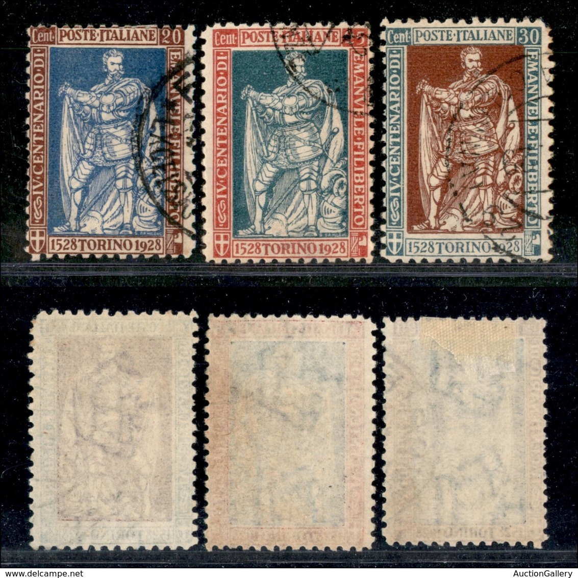 Regno - Posta Ordinaria - 1928 - Filiberto - 3 Valori (226/228) - Usati (80) - Altri & Non Classificati