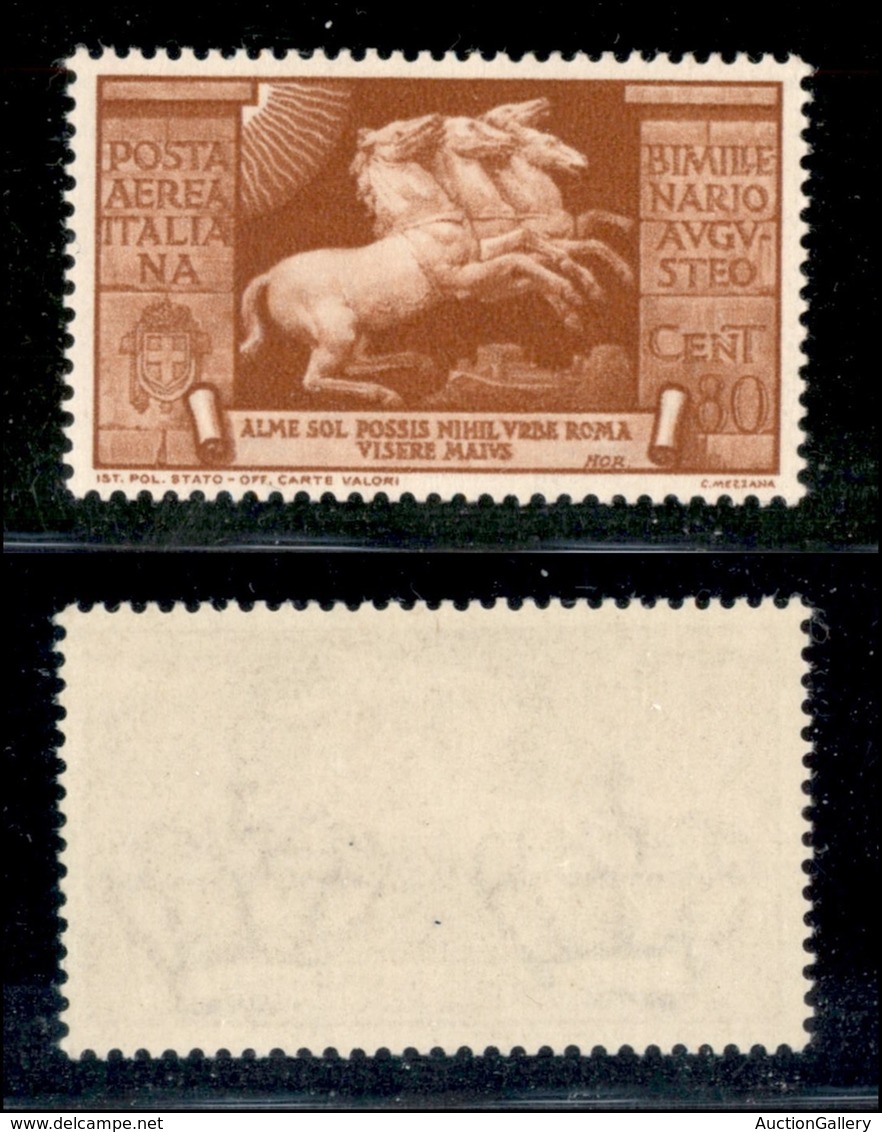 Regno - Posta Aerea - 1937 - 80 Cent Augusto (108) - Gomma Integra (75) - Other & Unclassified