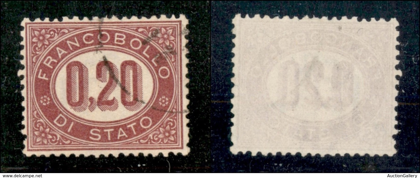 Regno - Servizio - 1875 - 20 Cent (3) - Usato - Ottimamente Centrato - Altri & Non Classificati