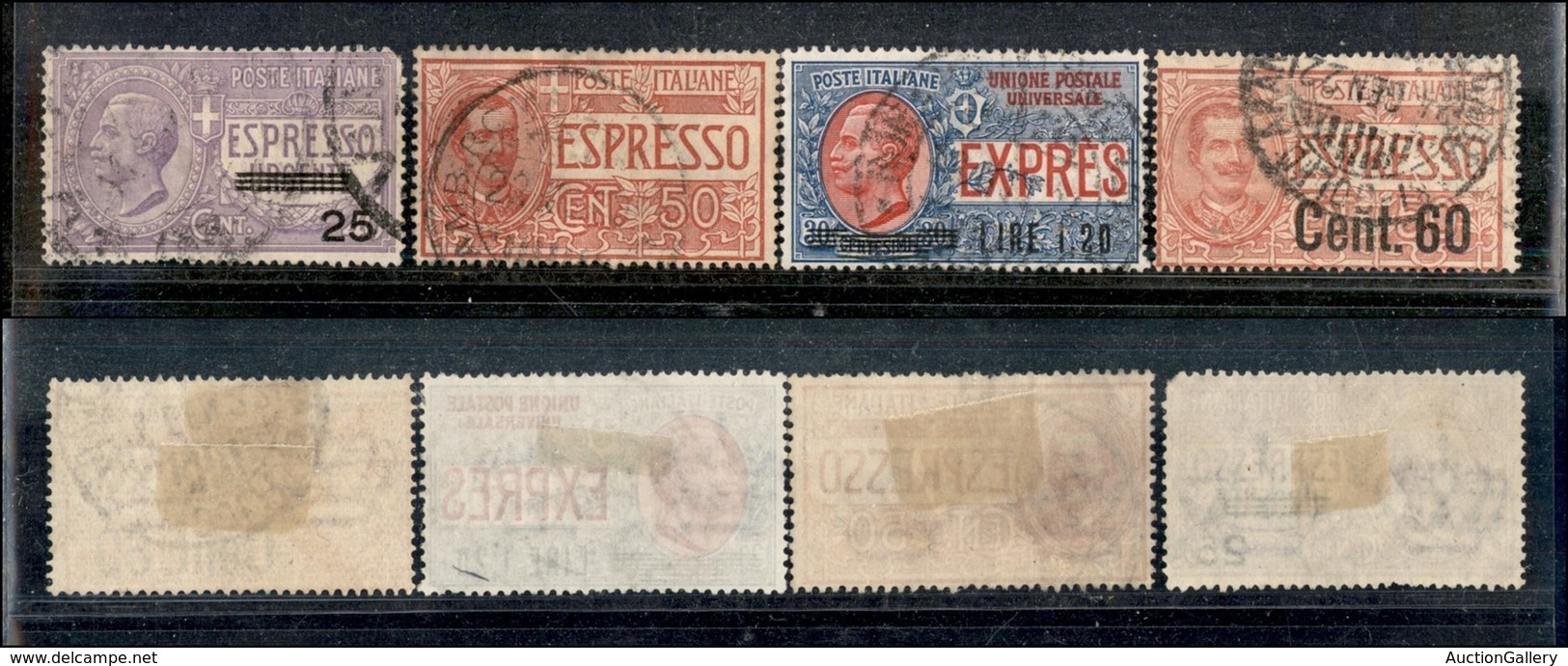 Regno - Espressi - 1917/1922 - Espressi (3/6) - 4 Valori Emessi Nel Periodo - Usati (224) - Other & Unclassified