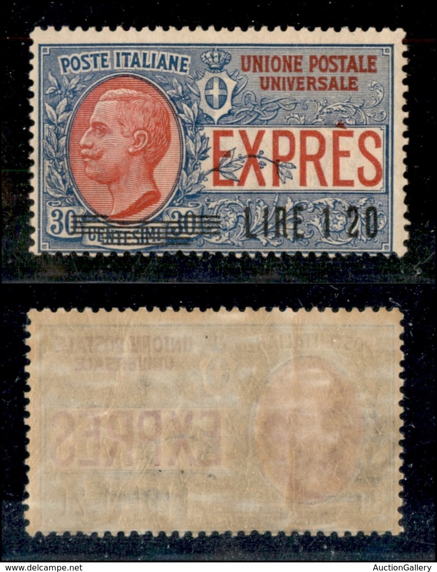 Regno - Espressi - 1921 - 1.20 Lire Su 30 Cent (5d) - Senza Virgola - Gomma Integra (22) - Otros & Sin Clasificación