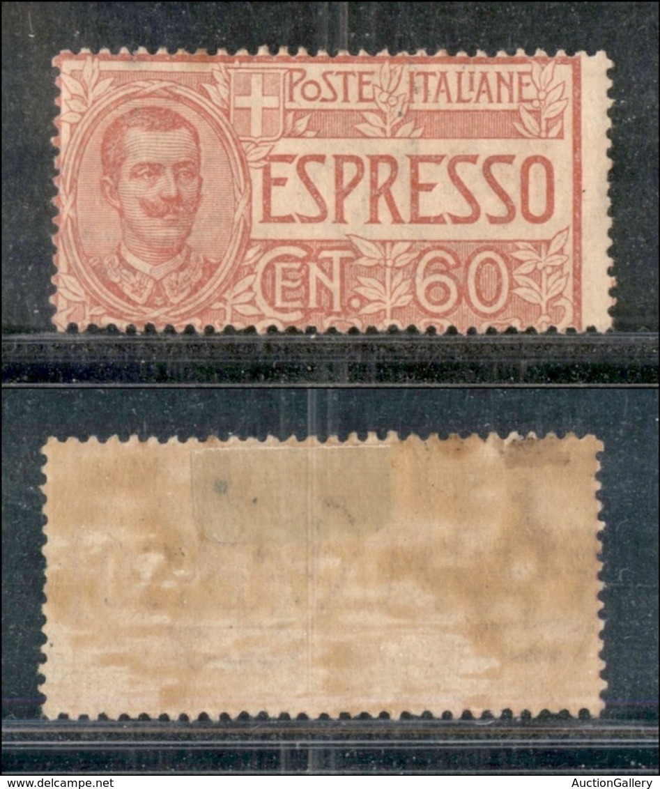 Regno - Espressi - 1922 - 60 Cent (7) - Formato Anomalo Per Spostamento Della Dentellatura (ridotto 40x20) - Gomma Origi - Otros & Sin Clasificación