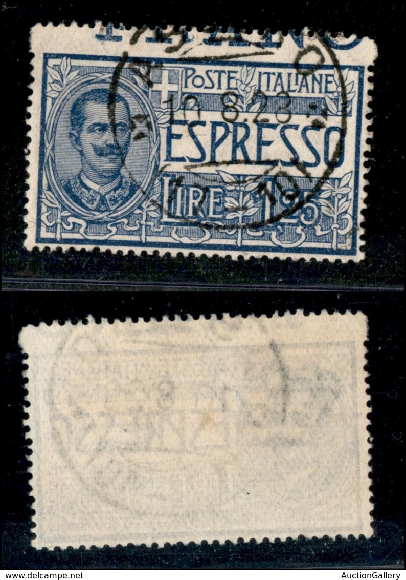 Regno - Espressi - 1926 - 1.25 Lire (12) - Usato - Dentellatura Superiore Spostata Sulle Scritte Marginali - Altri & Non Classificati
