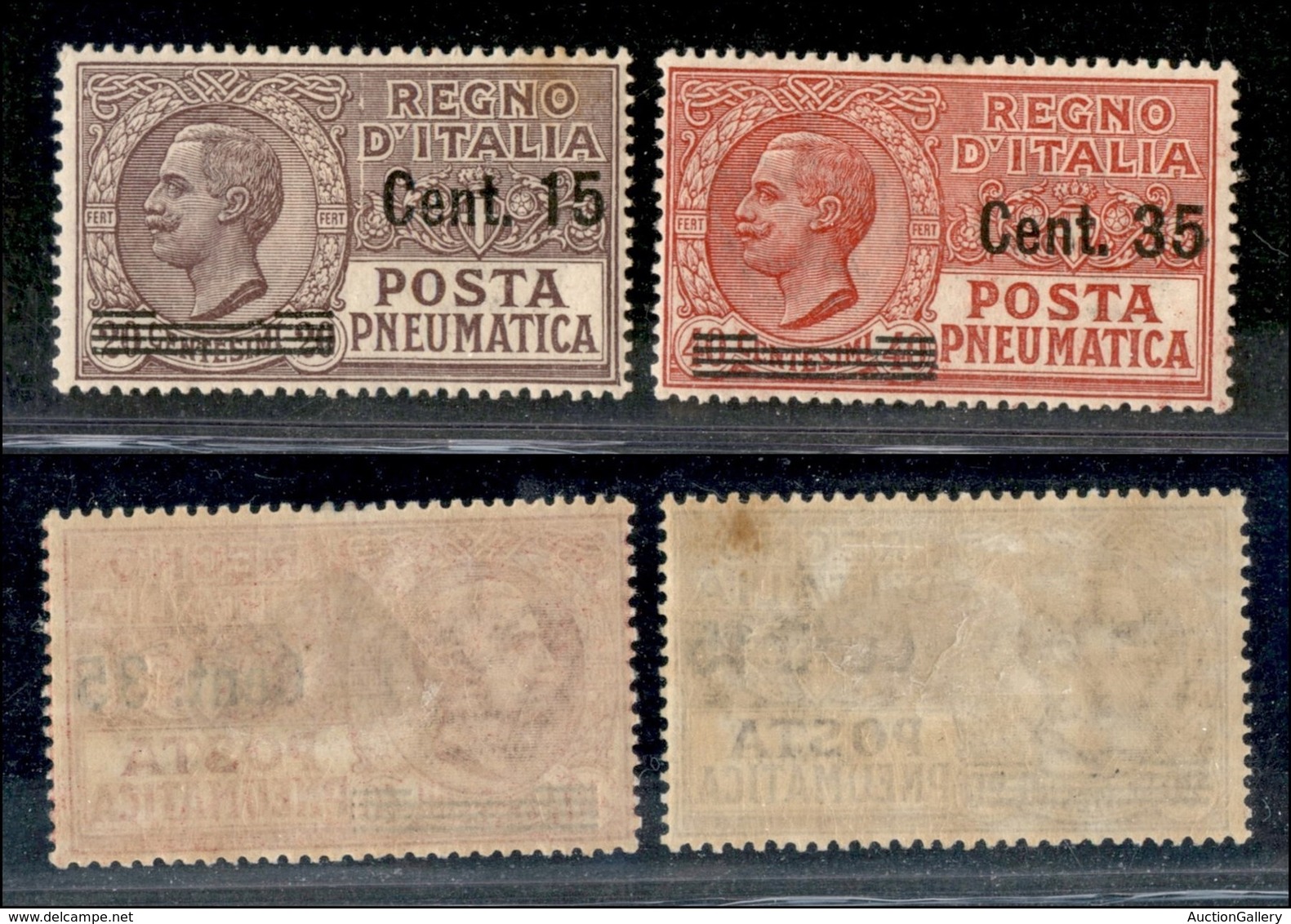 Regno - Posta Pneumatica - 1927 - Posta Pneumatica Soprastampati (10/11) - Serie Completa - Gomma Originale (36) - Other & Unclassified