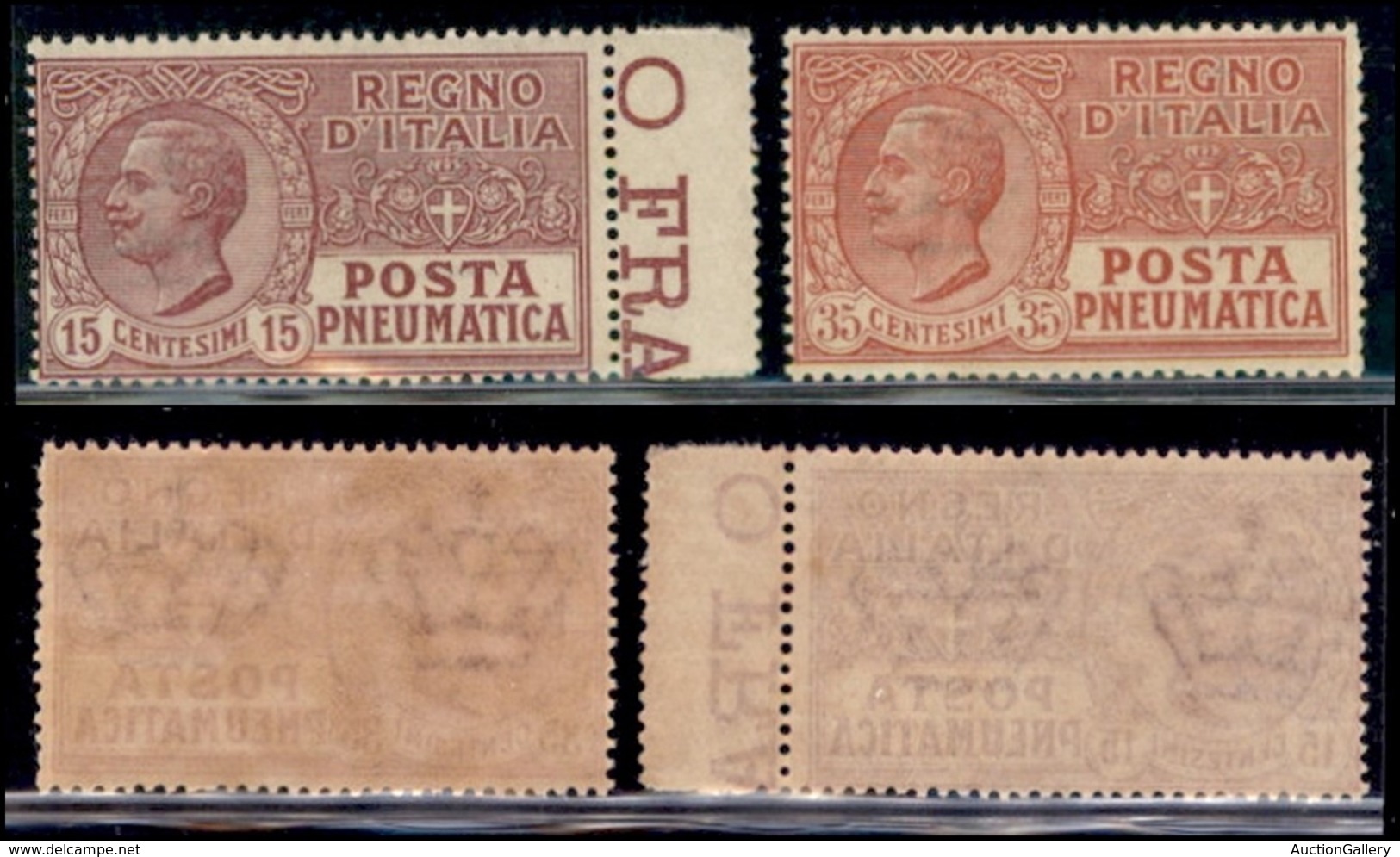 Regno - Posta Pneumatica - 1927/1928 - Posta Pneumatica (12/13) - Serie Completa - Gomma Integra (90) - Otros & Sin Clasificación