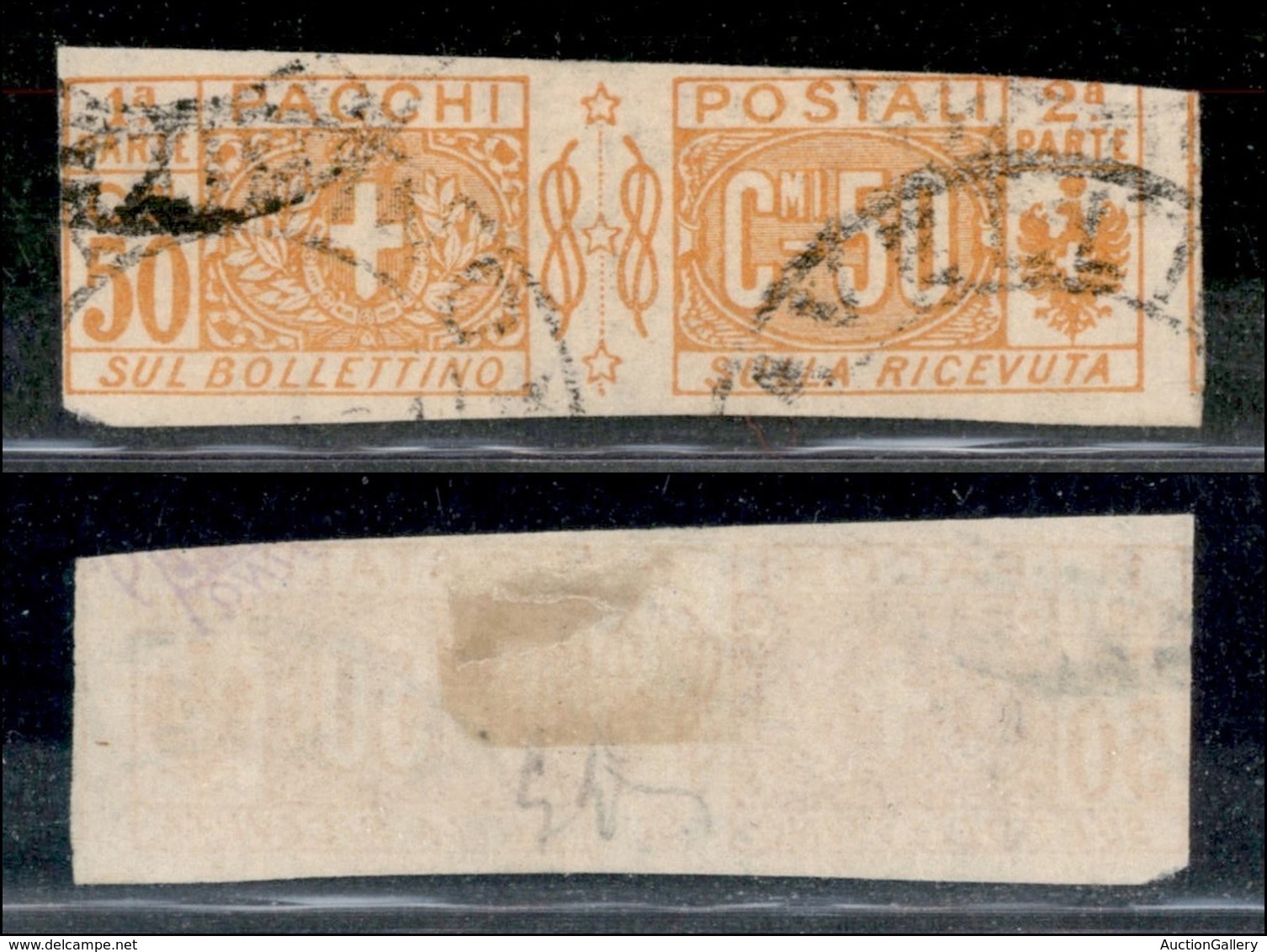 Regno - Pacchi Postali - 1914 - 50 Cent (11f) - Usato - Non Dentellato - Ritagliato Sul Disegno In Alto A Destra - Non Q - Other & Unclassified