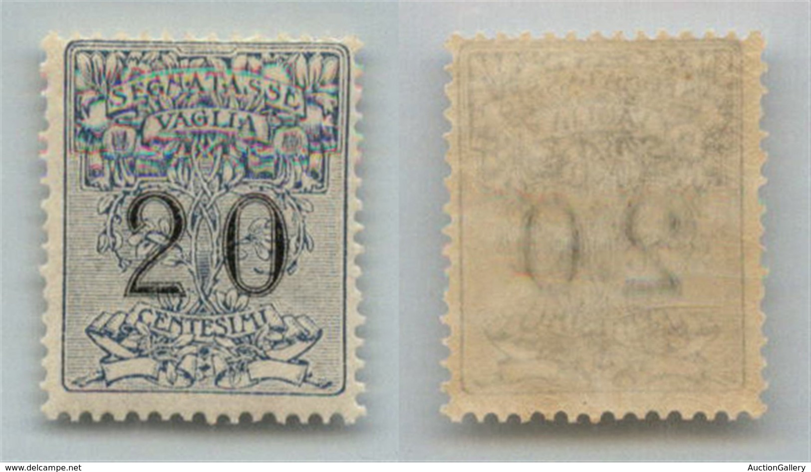 Regno - Segnatasse Per Vaglia - 1924 - 20 Cent Azzurro (1) - Gomma Originale - Molto Bello (60) - Otros & Sin Clasificación