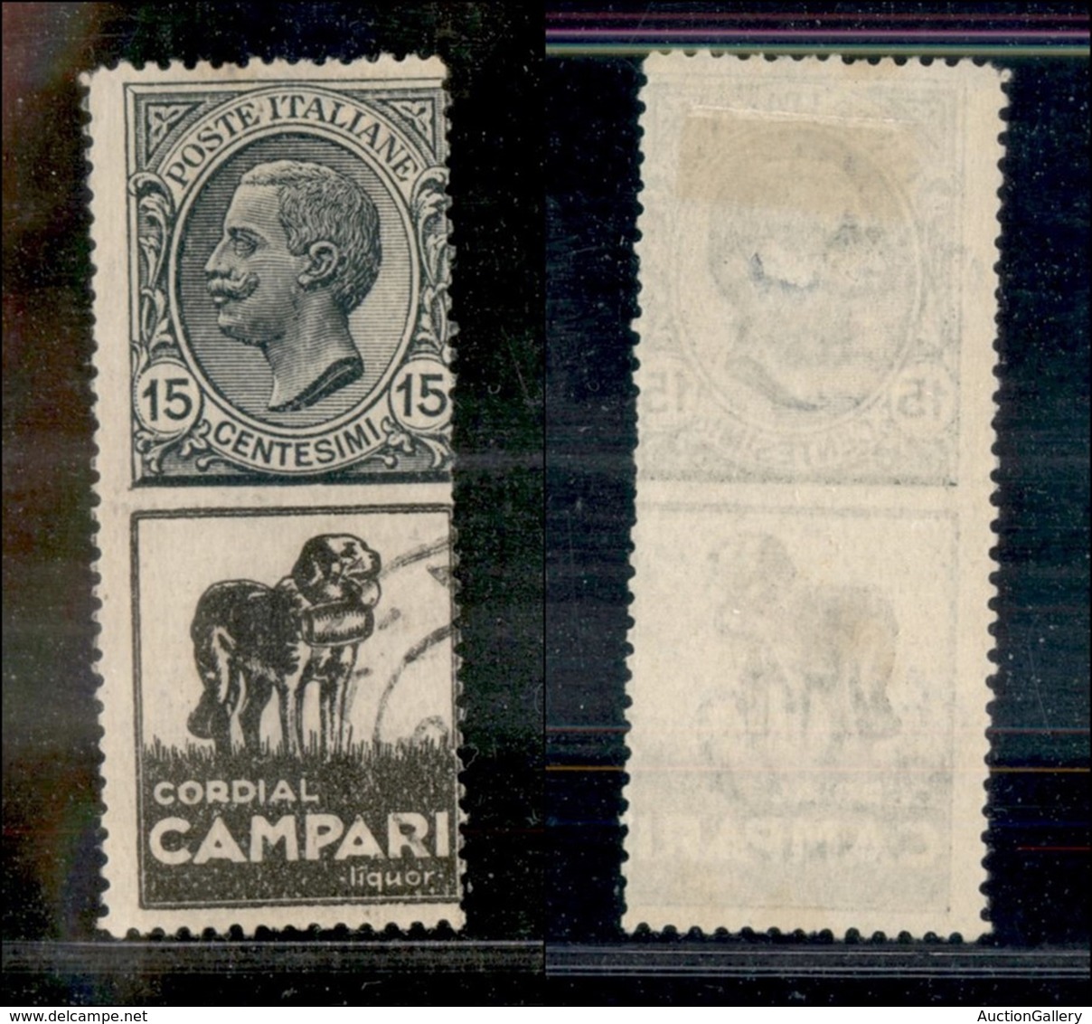 Regno - Francobolli Pubblicitari - 1924/1925 - 15 Cent Cordial Campari (3) - Usato (35) - Altri & Non Classificati