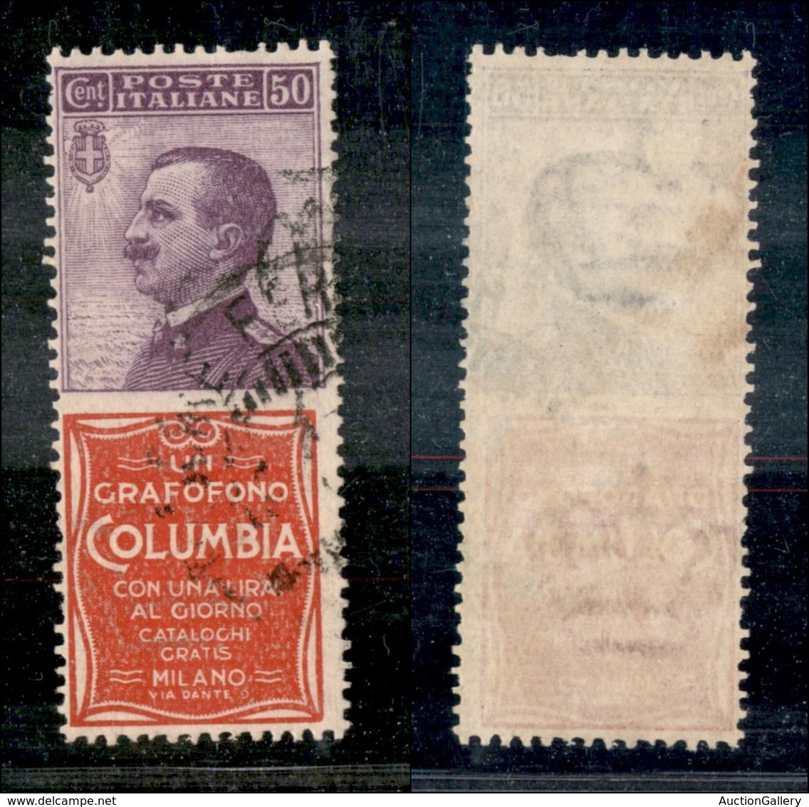 Regno - Francobolli Pubblicitari - 1924/1925 - 50 Cent Columbia (4) - Usato (25) - Altri & Non Classificati