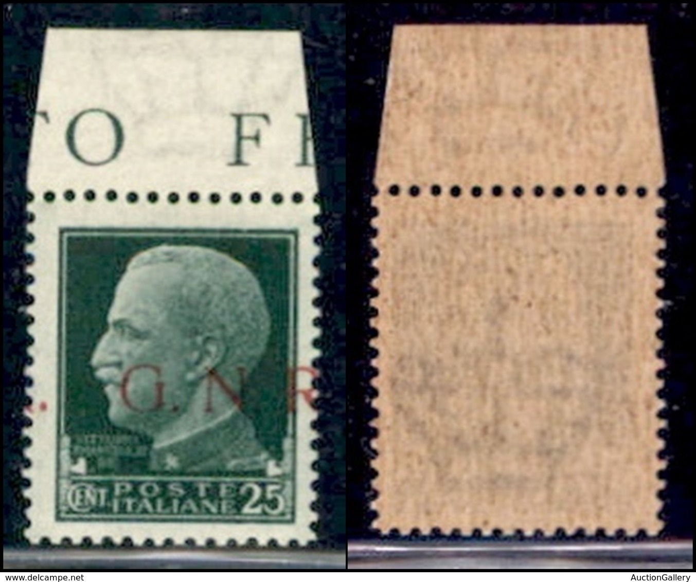 RSI - G.N.R. Brescia - Posta Ordinaria - 1943 - 25 Cent (474/I Varieta Hc) - R A Cavallo - Gomma Integra - Other & Unclassified