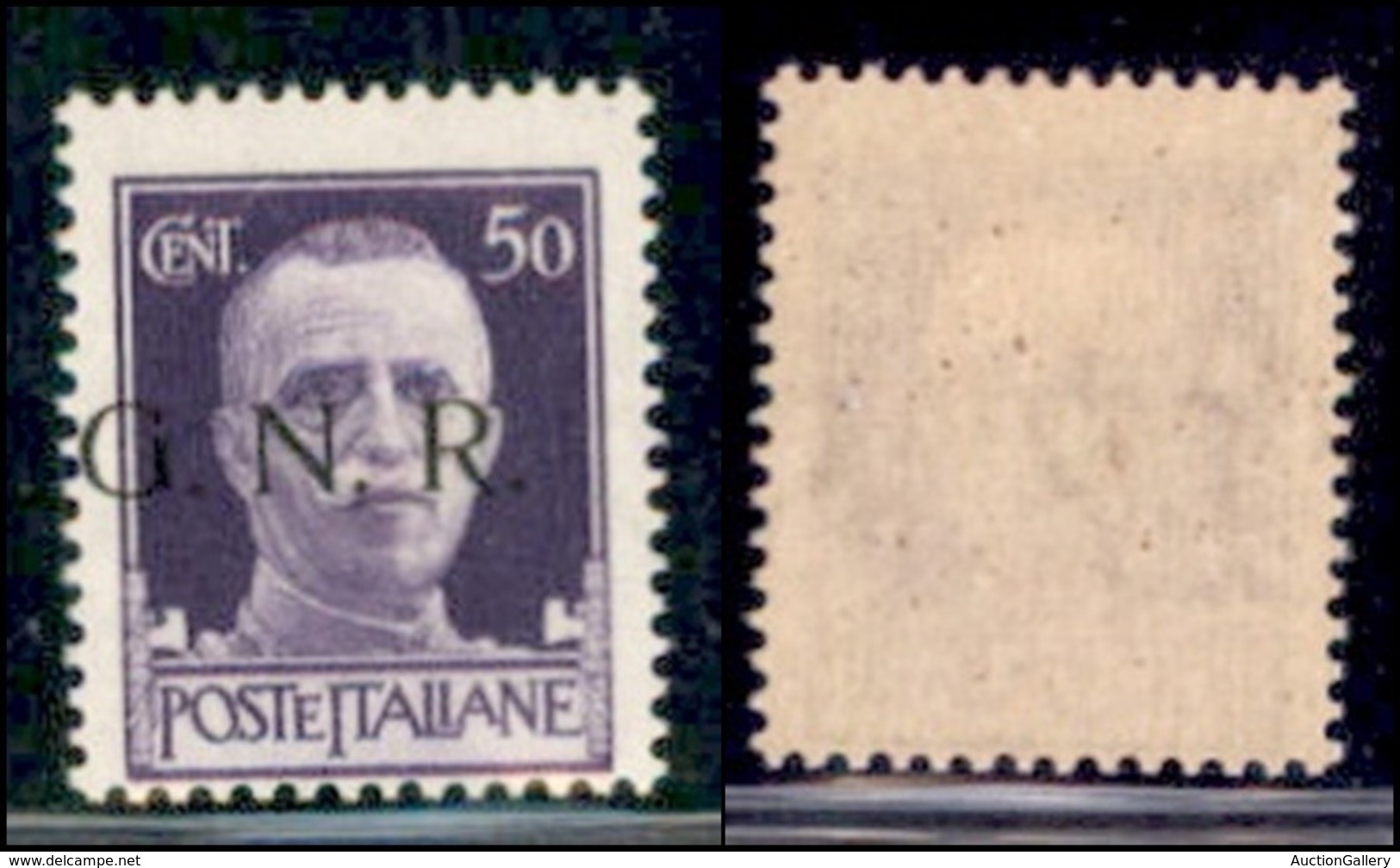 RSI - G.N.R. Brescia - Posta Ordinaria - 1943 - 50 Cent (477/I Varieta Fd) - Soprastampa A Sinistra - Gomma Integra - Altri & Non Classificati